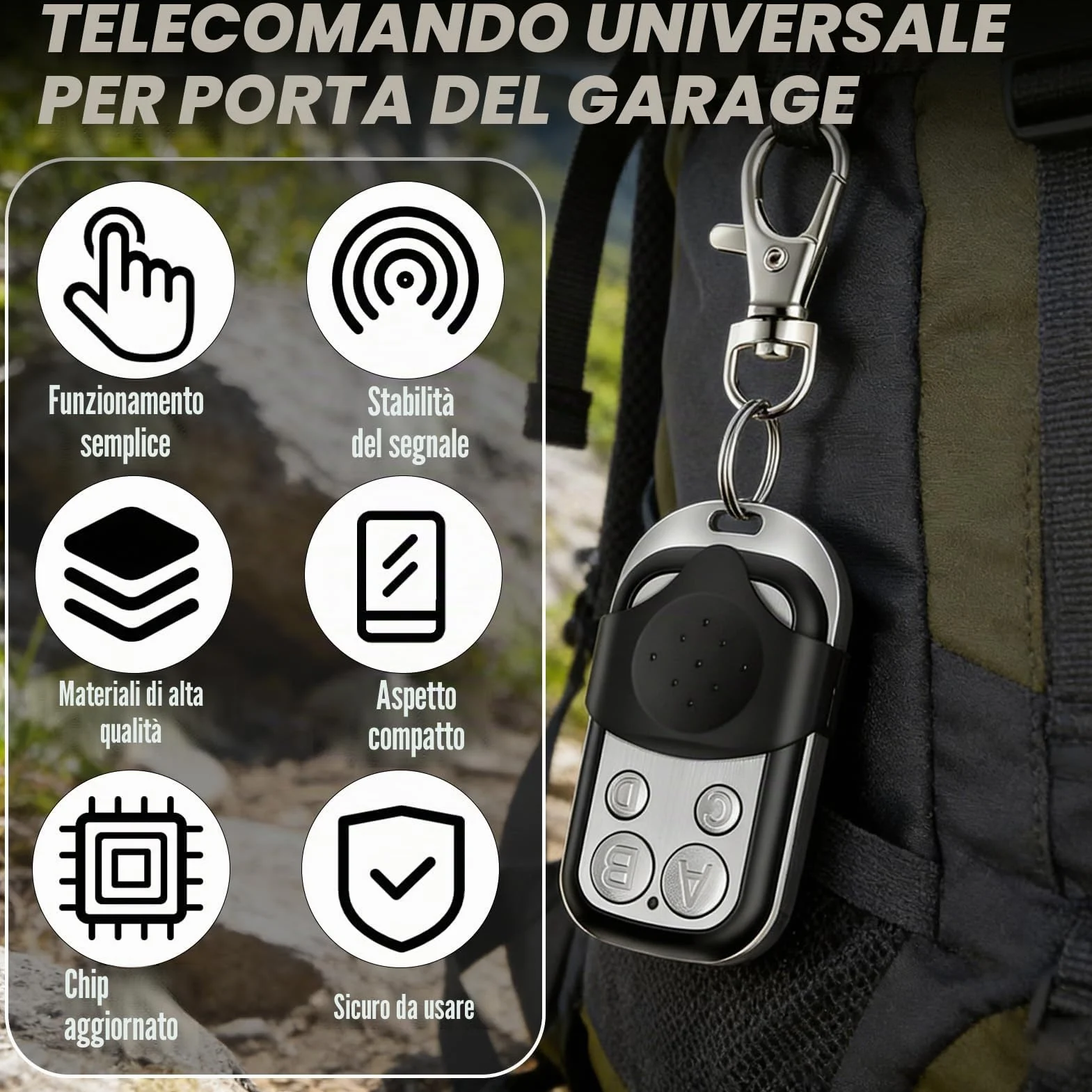 Telecomandi Universali per Cancelli 433,92 MHz 4 Pezzi