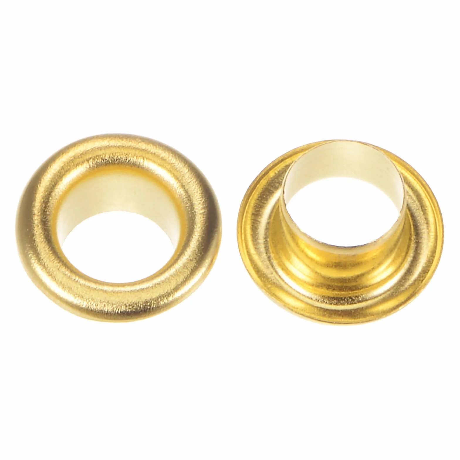 Occhielli in Metallo 6mm 1/4" Kit 100 Pezzi Tono Oro per Teloni, Scrapbooking, Scarpe
