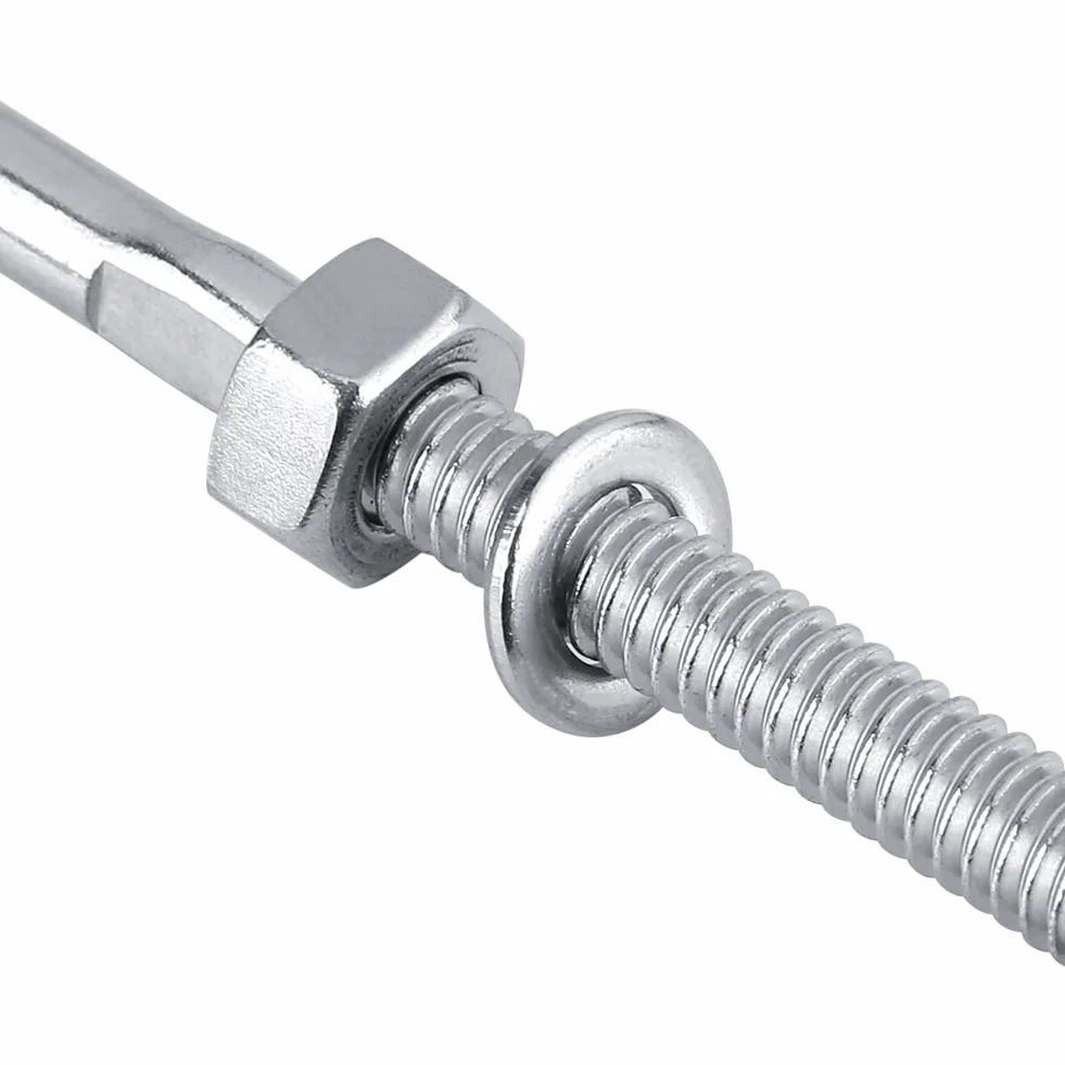 Parte finale di bullone tensore filettato 1/8" in acciaio inox per ringhiera a cavo, 10 unità