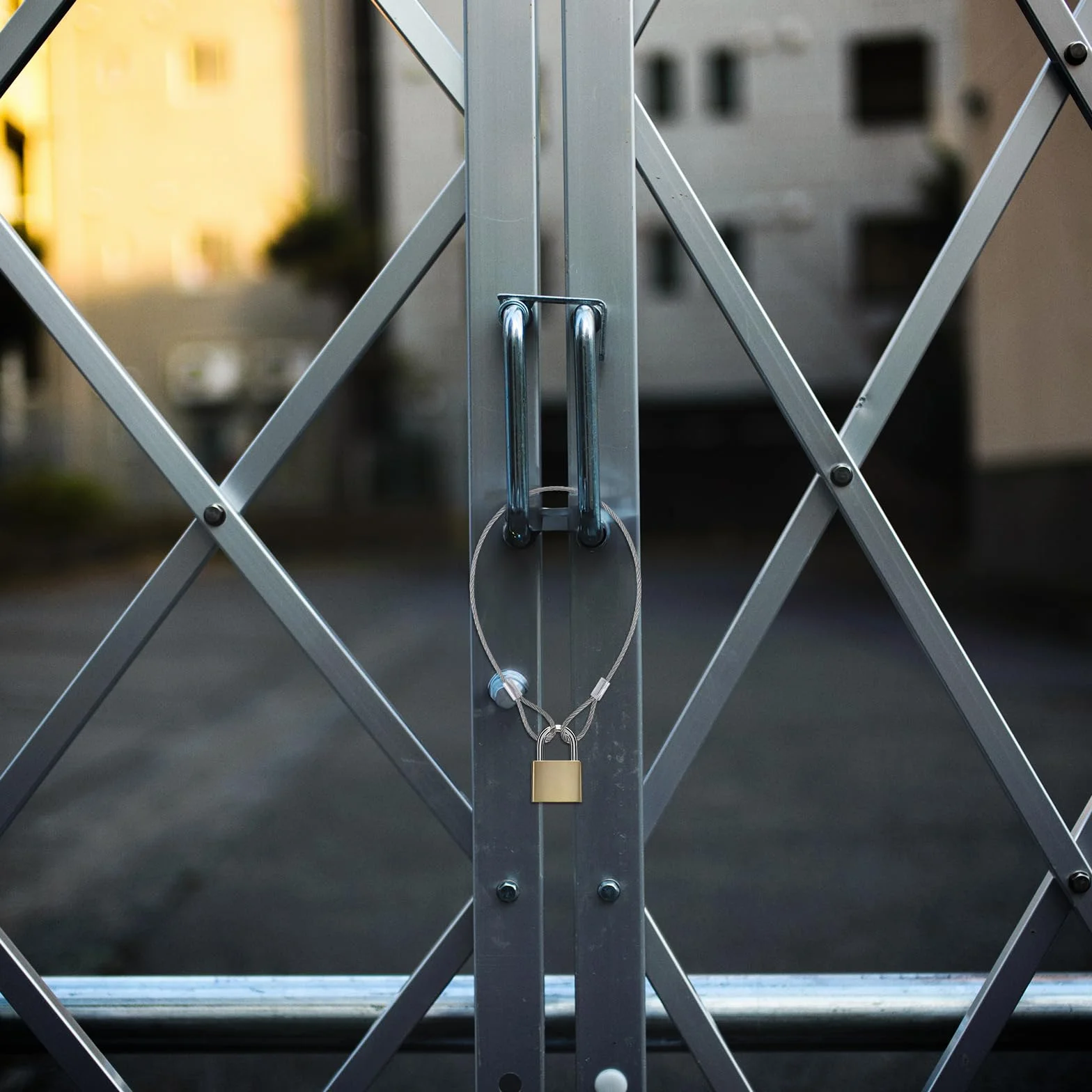 Cavo di sicurezza antifurto per bagagli 31 cm 15 mm acciaio rivestito flessibile doppio anello