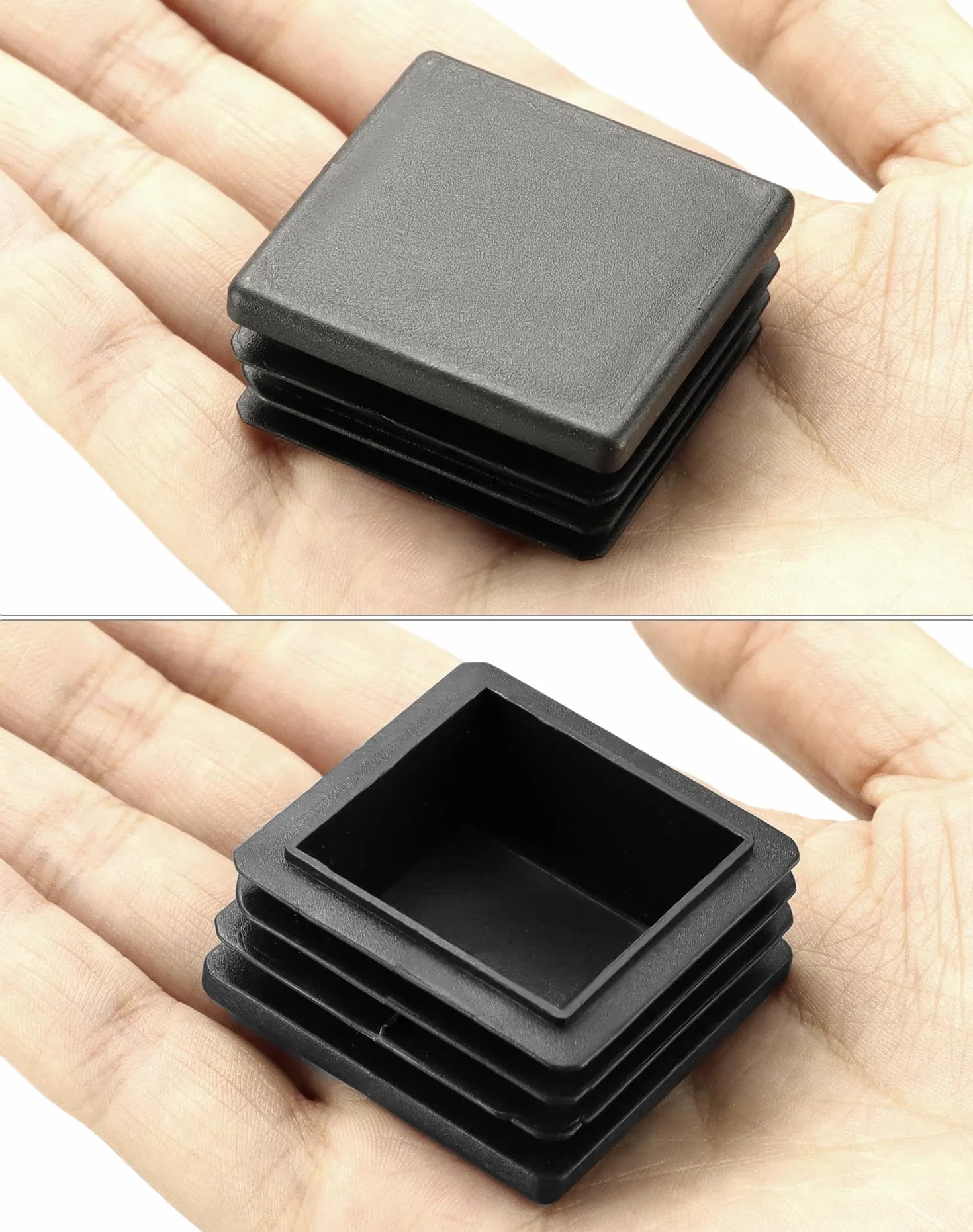 Tappo quadrato QWORK 40x40 mm plastica nero 20 pezzi