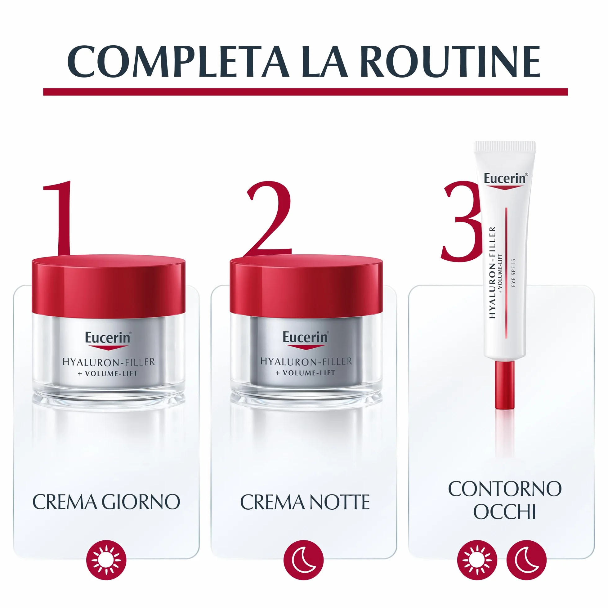 Eucerin Hyaluron-Filler + Volume-Lift Crema Viso Notte 50 ml, Crema viso antirughe rigenerante, Formula con Acido Ialuronico rimpolpante per un effetto lifting immediato per tutti i tipi di pelle