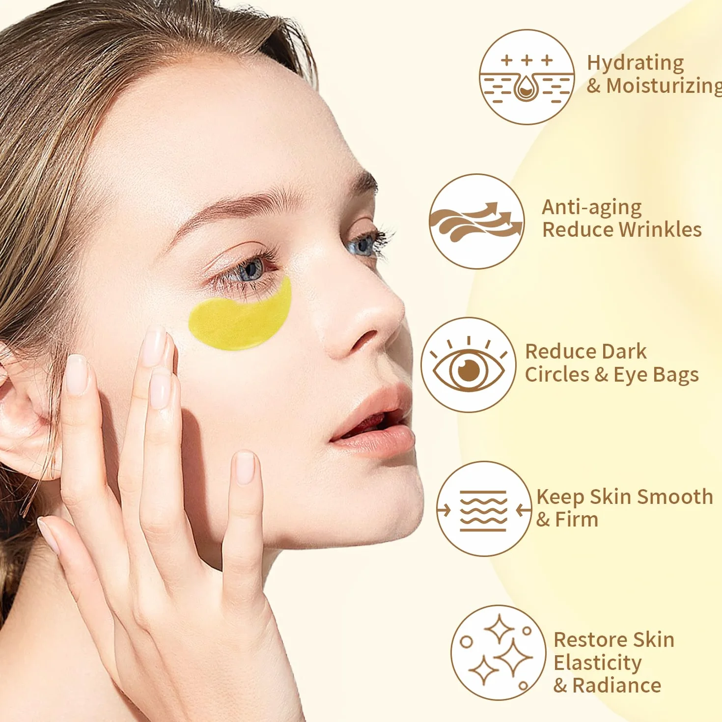 60 Pezzi Patch Occhi, Patch Occhiaie e Borse, Patch occhi Antirughe,Patch Occhi Essence,Maschera Viso per Contorno Occhi al Collagene per Anti-rughe ed anti-età, Ridurre Borse,Occhiaie e Puffiness