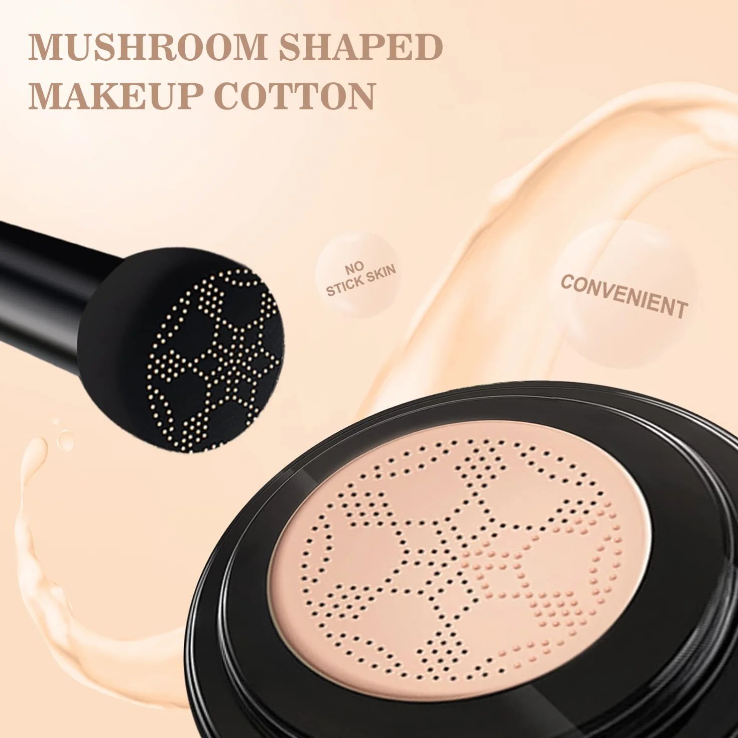Fondotinta CC Cream con Fungo Testa D'aria base idratante per il trucco BB Cream di lunga durata correttore idratante leggero e levigante Correttore naturale facile da applicare Nature