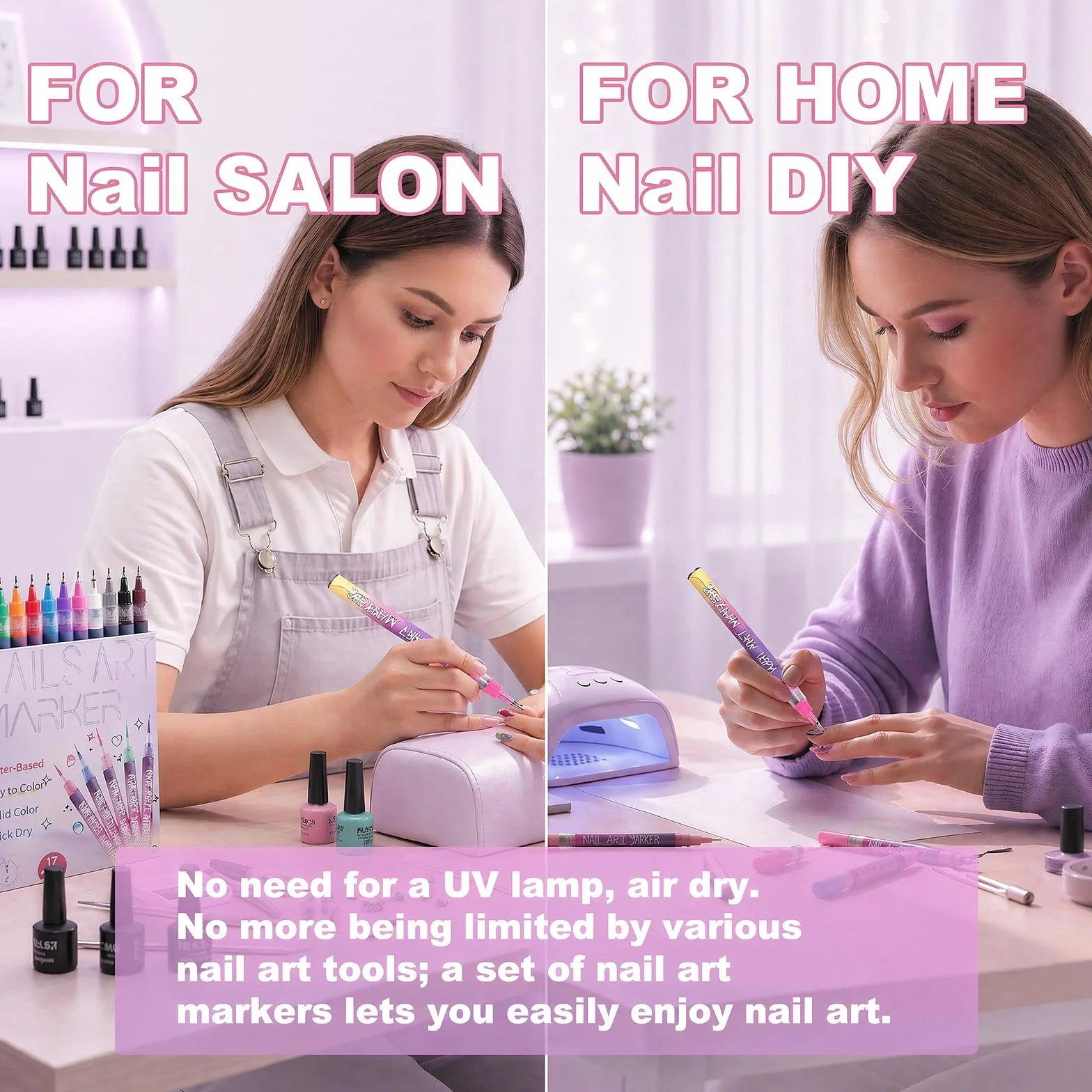 Penne per Nail Art 3D a Punta Fine, 12 Colori 0.5MM - Pennarelli per Unghie Penna Punta Graffiti Pennello per Disegno Puntinatura per Casa Salone per una Rapida Nail Art Fai da Te