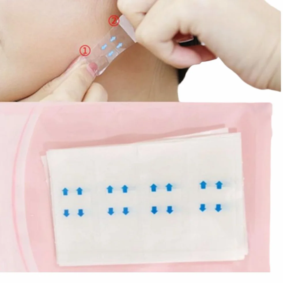Cerotti per il Lifting Facciale Set da 100 Pezzi di Adesivi Make up Antirughe ideale per Occhi, Occhiaie, Borse, Doppio mento e Fronte Maschere Adesive per il Viso ideale per Ringiovanire