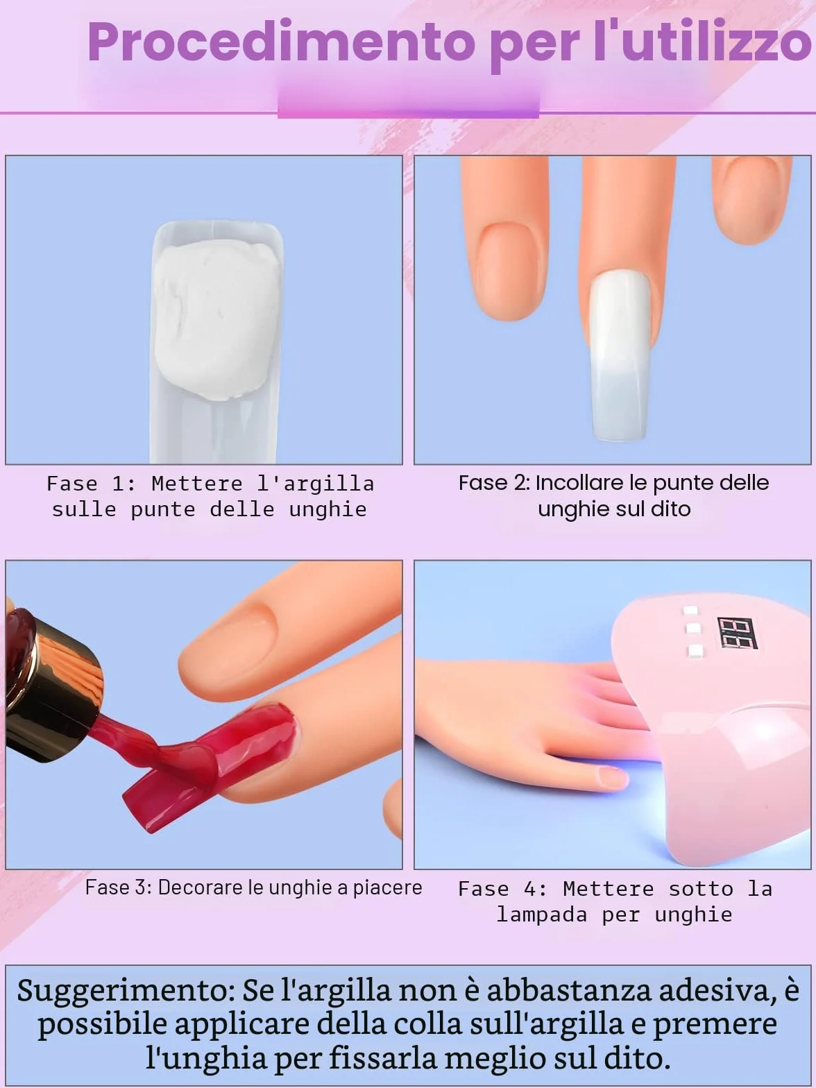 Mano Finta per Ricostruzione Unghie Silicone: 200 Pezzi Mano Pratica Set - Strumenti Mano Finta per Unghie - Professionali Mani Finte per Nail Art Manicure