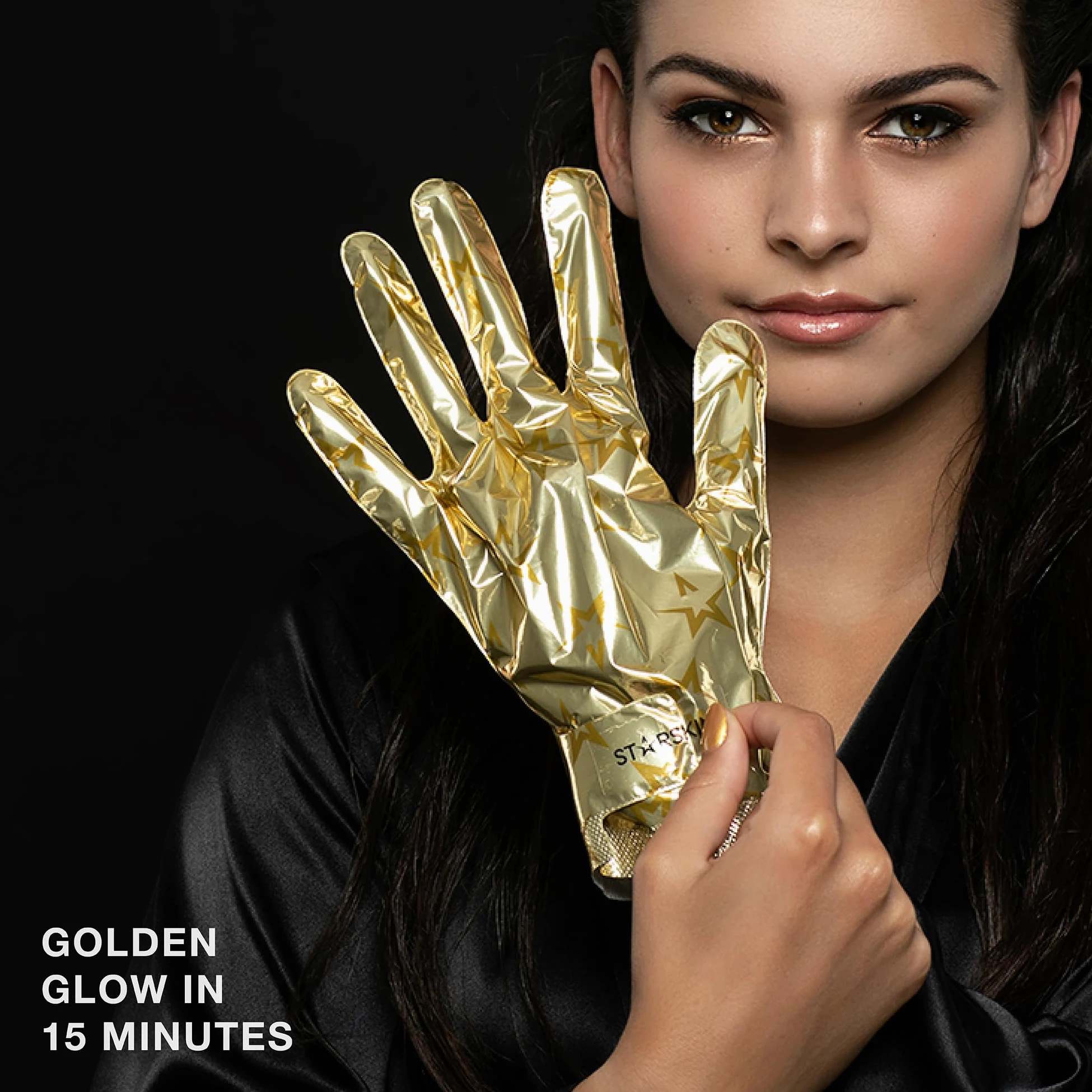 STARSKIN VIP Maschera Mani in Oro, Set da 4x16g, Trattamento Idratante e Nutriente con Burro di Karité e Olio di Rosa Bulgara