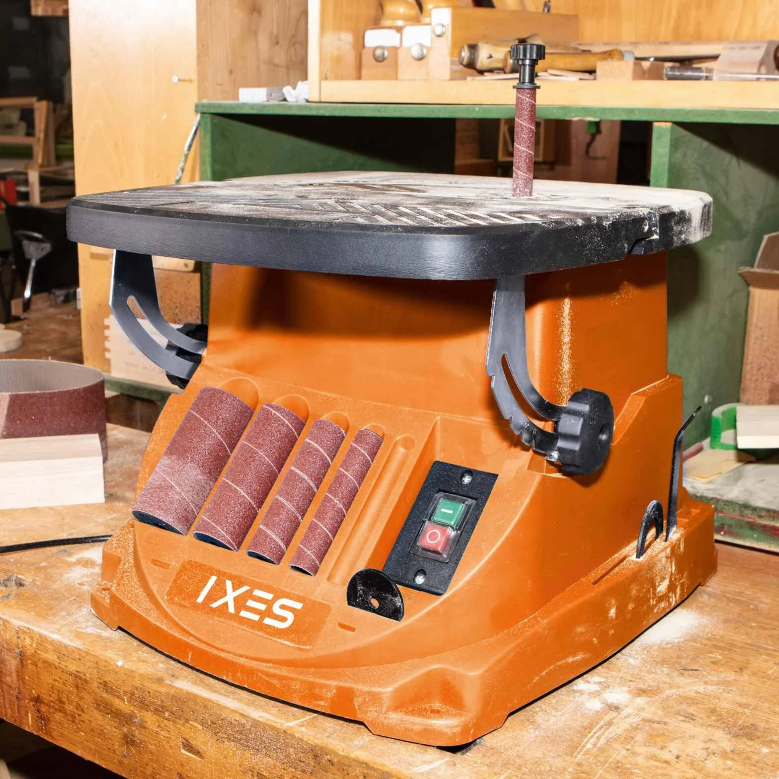 Scheppach IXES IX-BSO600 Oszillierender Spindelschleifer Bandschleifer Kantenschleifer