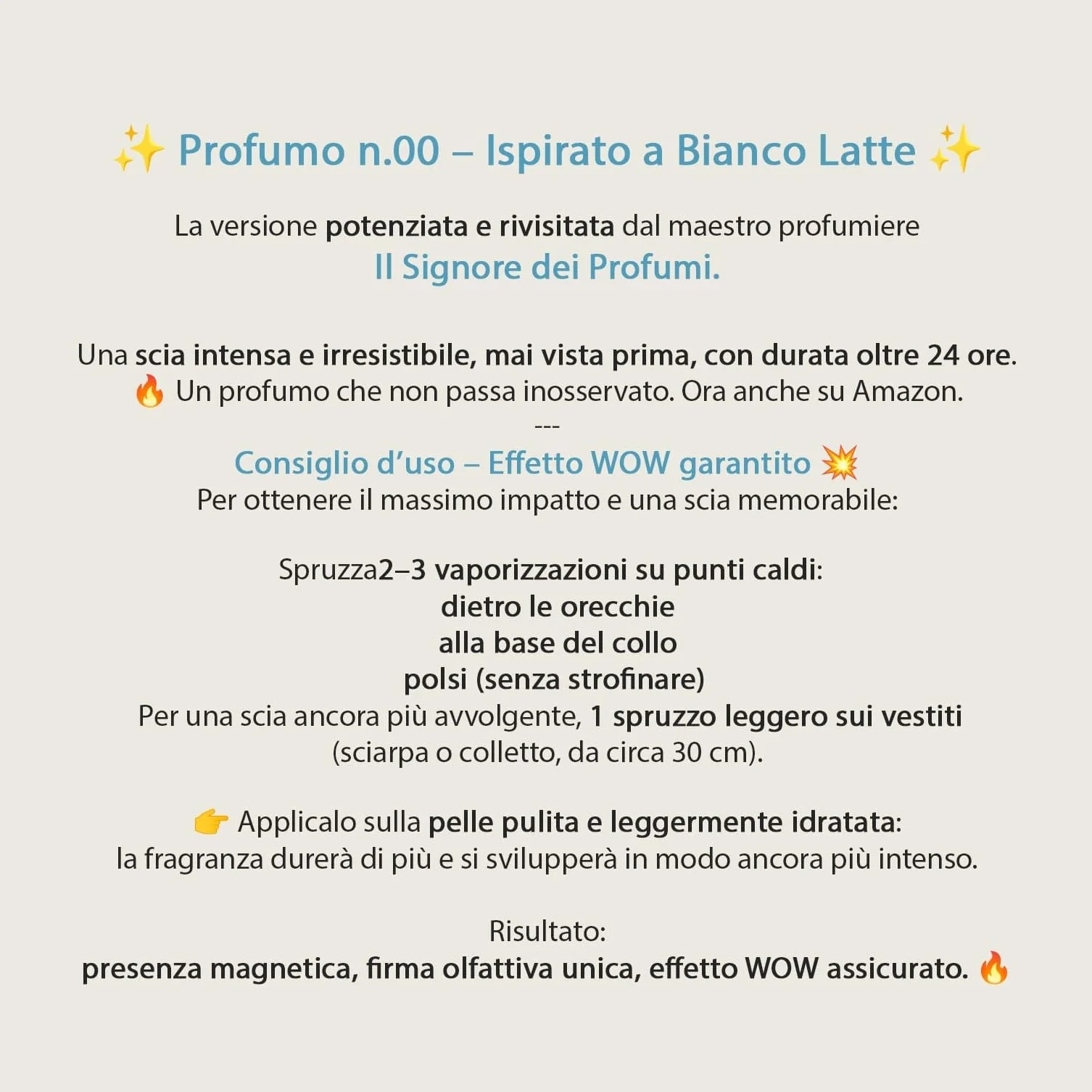 Profumo n.00, Eau de Parfum, 100 ml, Ispirato a Bianco Latte di Giardini di Toscana, Artigianale, Il Signore dei Profumi, Made in Italy, figashop, Profumo Unisex, BIG Parfum,