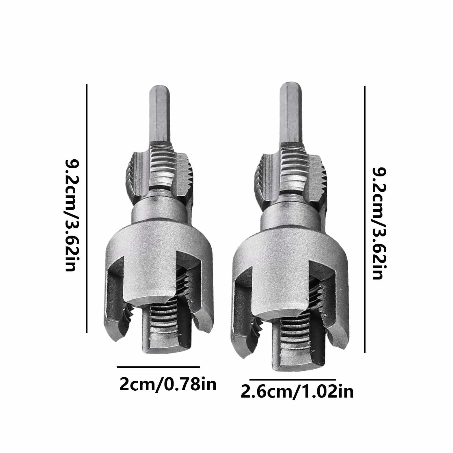 Set Per Filettatura Tubi PVC 2 In 1, Compatibile Con Trapano Elettrico, Specifiche 1/2'' E 3/4''