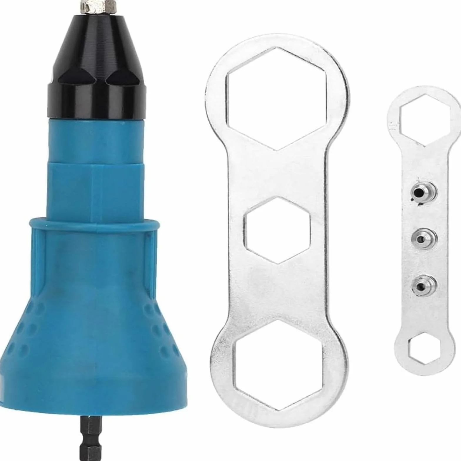 Rivettatrice elettrica con testa di conversione per rivetti a strappo, trapano pneumatico ricaricabile 2 in 1