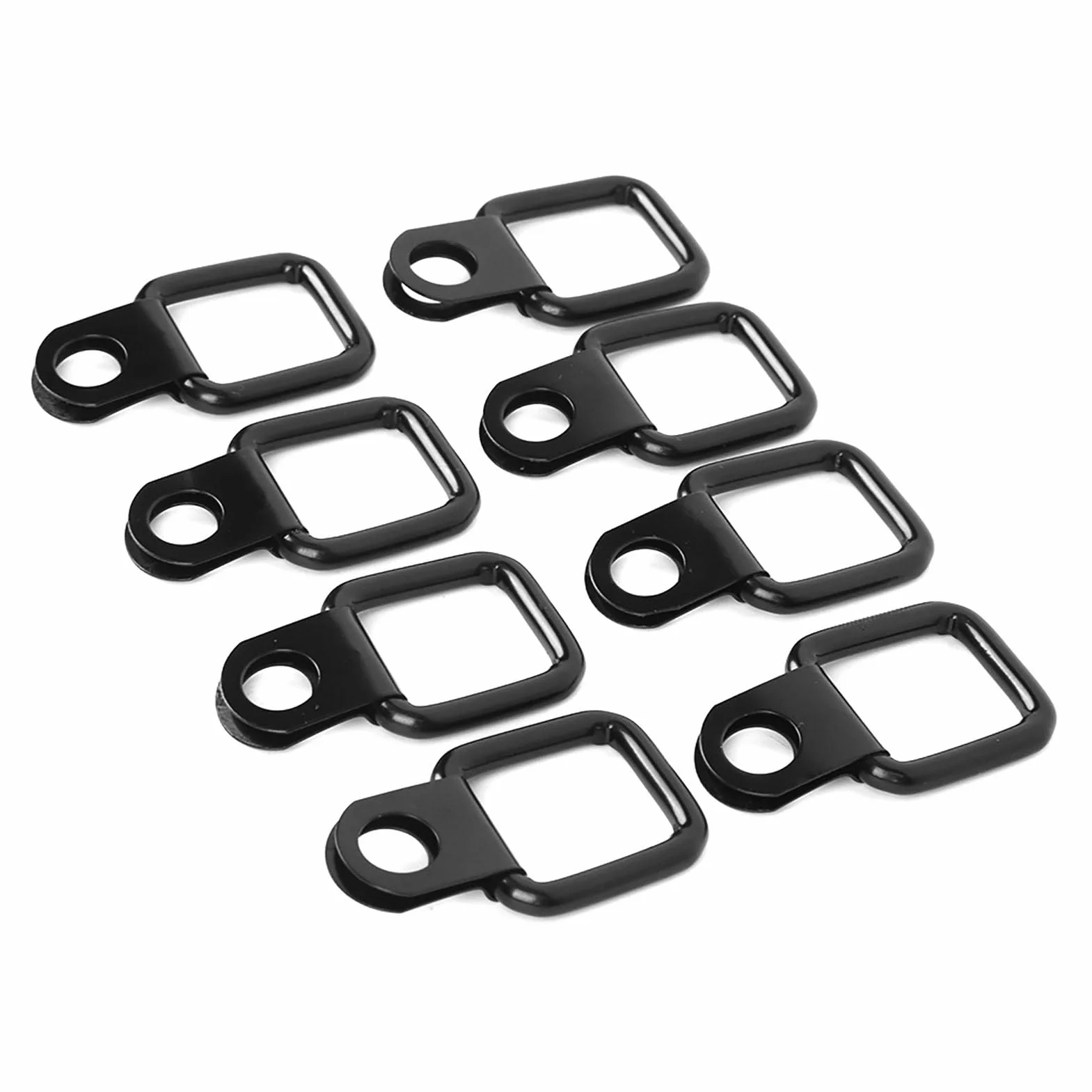Ancoraggio ad anello a D 8 pezzi per Wrangler JK YJ TJ JKU 2,8 x 4,8 x 0,4 cm