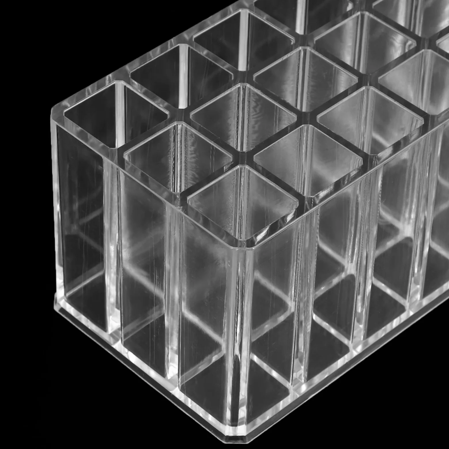 ULTECHNOVO Porta Rossetti Acrilico Trasparente 24 Scomparti Organizer Trucco Verticale Contenitore Pennelli Sopracciglia Espositore Cosmetici Da Scrivania Per Camera Da Letto e Bagno