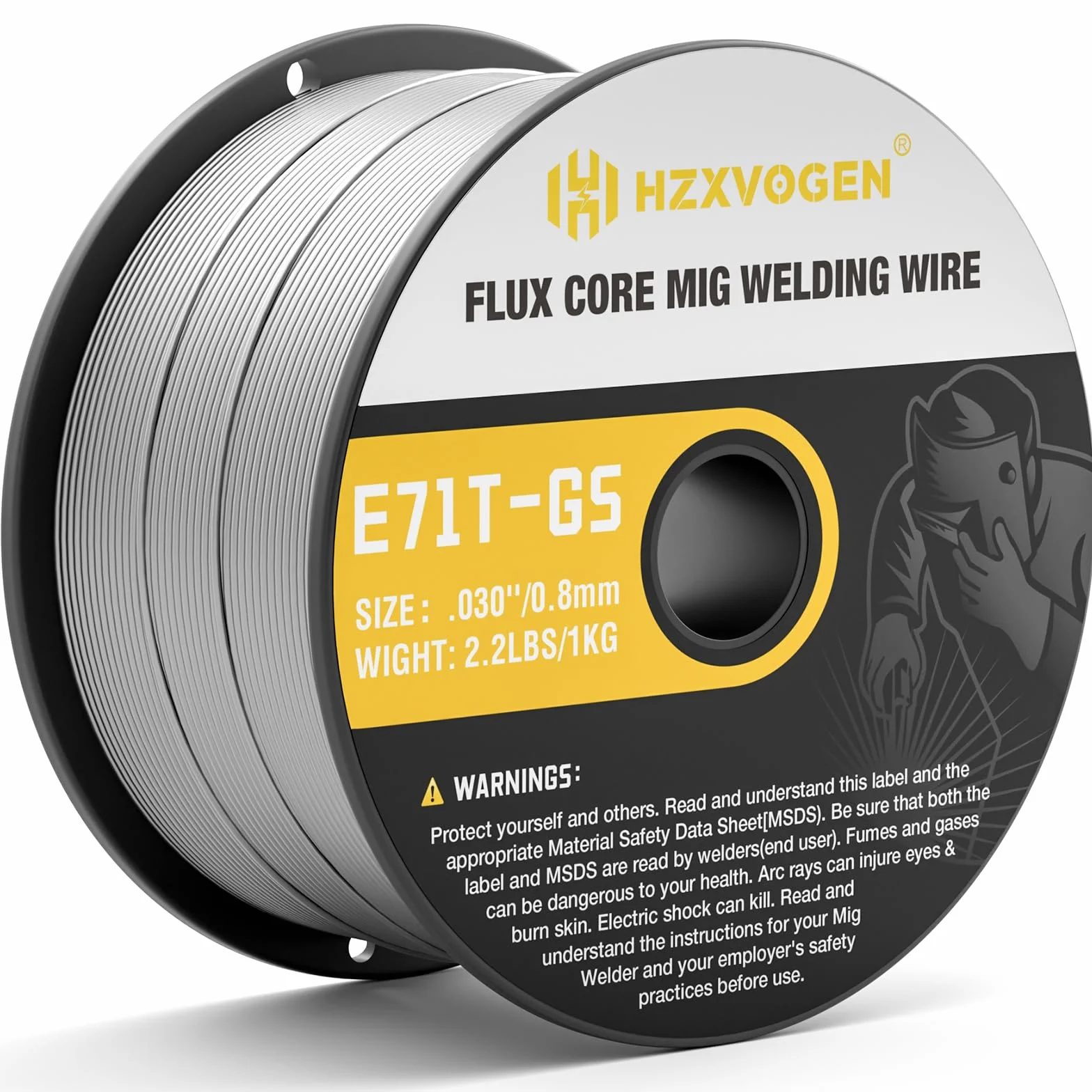 Filo animato no gas 0,8 mm 1 kg + 0,9 mm 1 kg Flux E71T-GS per saldatura MIG