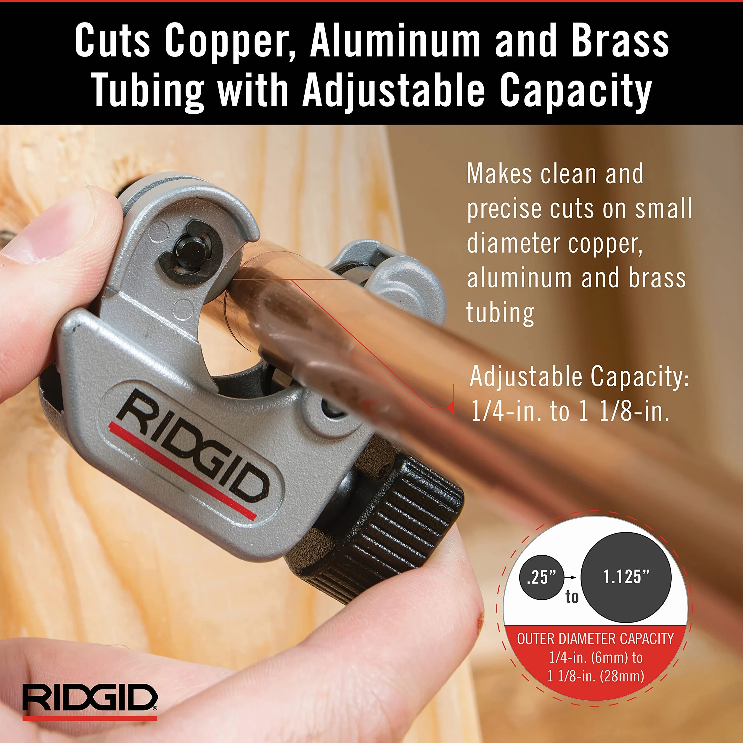 RIDGID 40617 Tagliatubi per spazi ristretti modello 101 6-28,5 mm