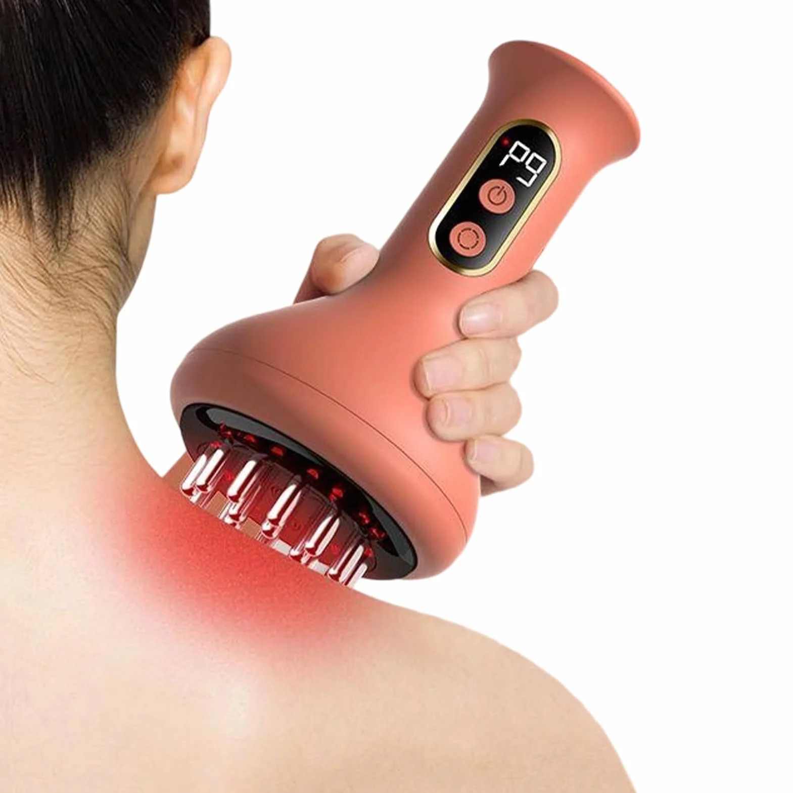 Massaggiatore elettrico per cellulite – Dispositivo dimagrante con vibrazioni portatile | Strumento portatile per modellare il corpo | Attrezzatura per terapia di riscaldamento regolabile Uomo Donna G
