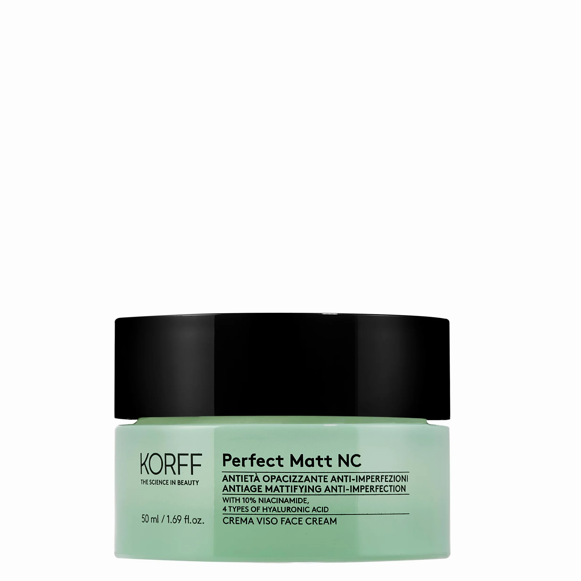 Korff Perfect Matt NC Crema Viso Anti-Età, Opacizzante Anti-Imperfezioni, Idratante e Rivitalizzante, Effetto Opacizzante, 50 ml