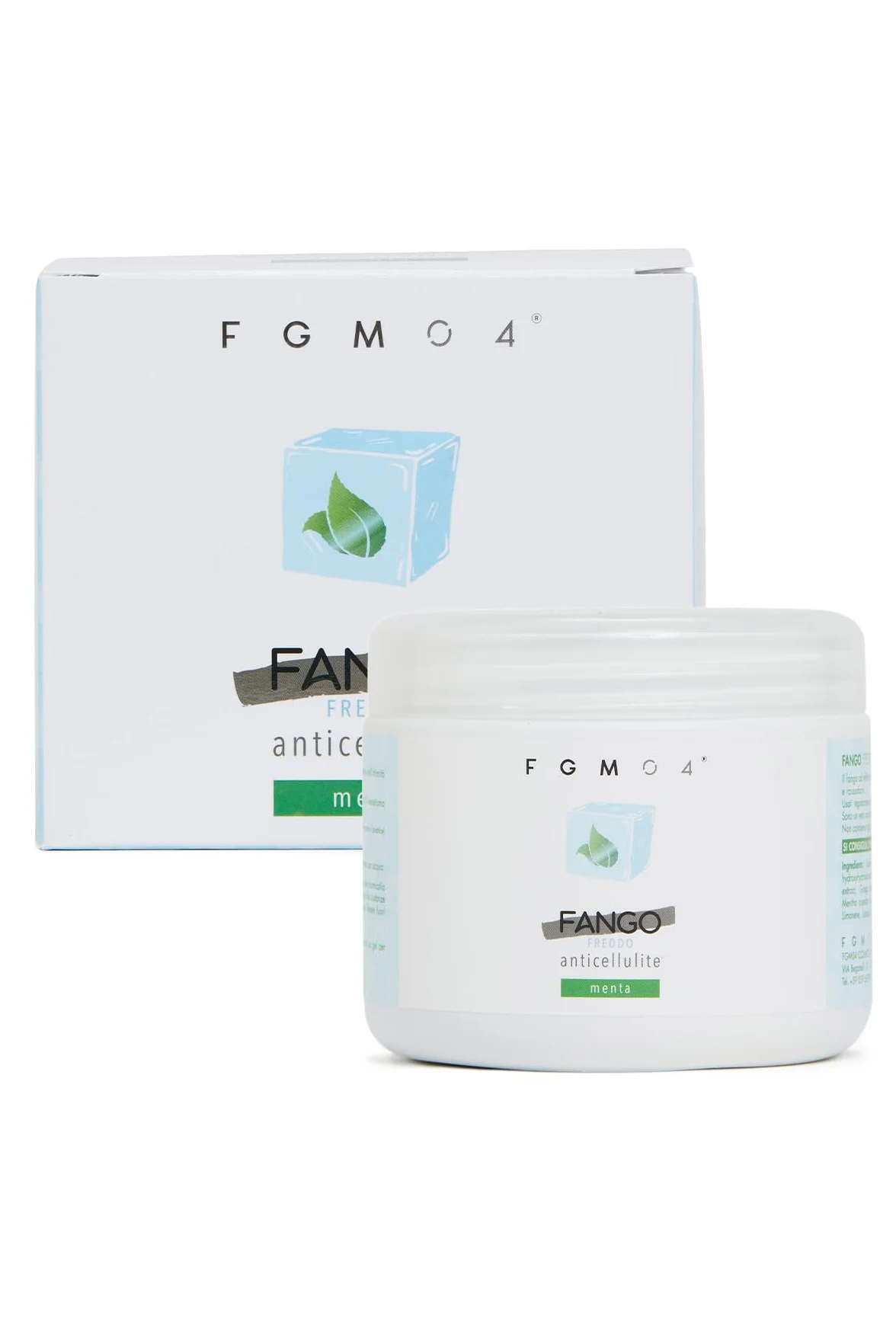 FGM04 Cosmetica Professionale - Fango freddo Menta - Azione anticellulite snellisce e rimodella - pelle luminosa e compatta - 1 Confezione da 650 gr