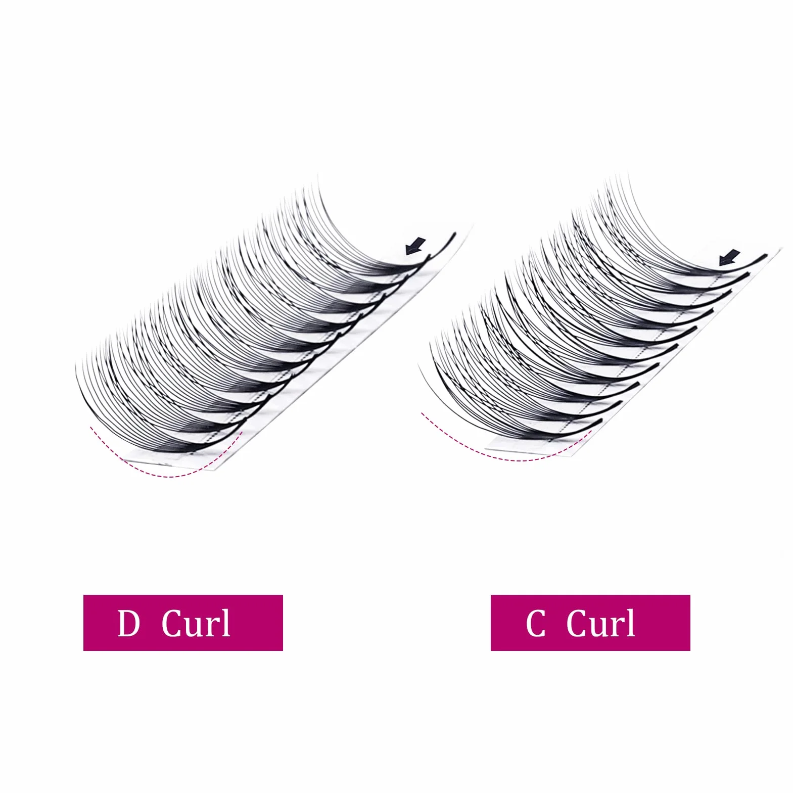 FADLASH Extension Ciglia Ciuffetti 10D 0,07mm Curva C 10mm Ciglia Finte a Ciuffetti Premade Fans Lashes Cluster