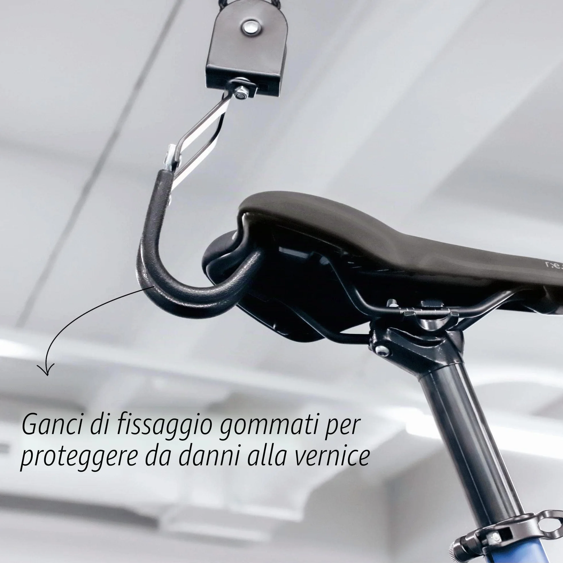 Fischer sollevatore a soffitto per biciclette e e-bike portata 30 kg altezza 4 m meccanico
