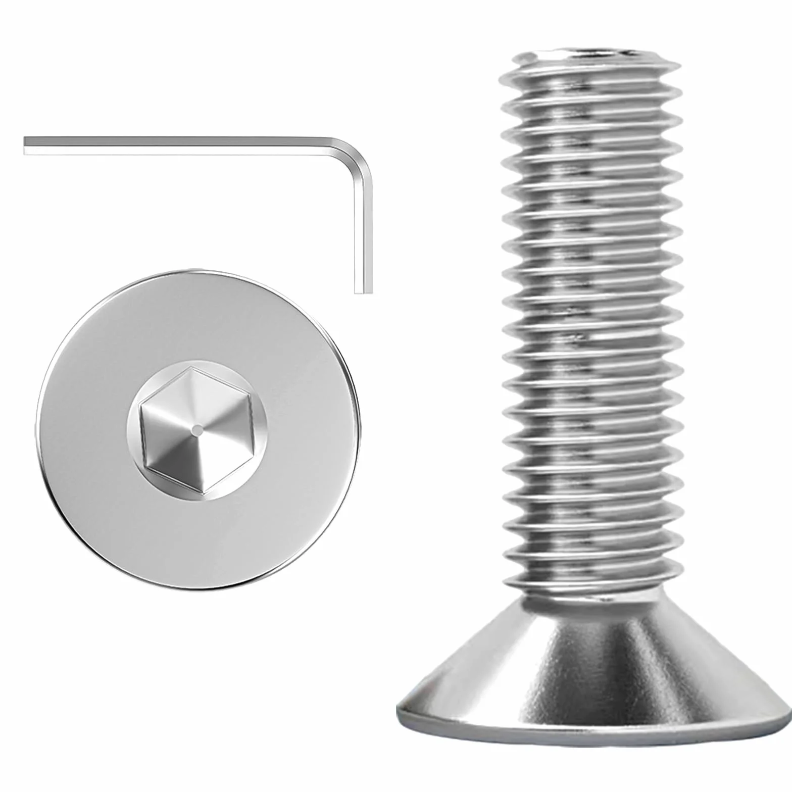 ORTAVA viti a testa svasata M6 x 14 acciaio inox A2 V2A filettatura completa