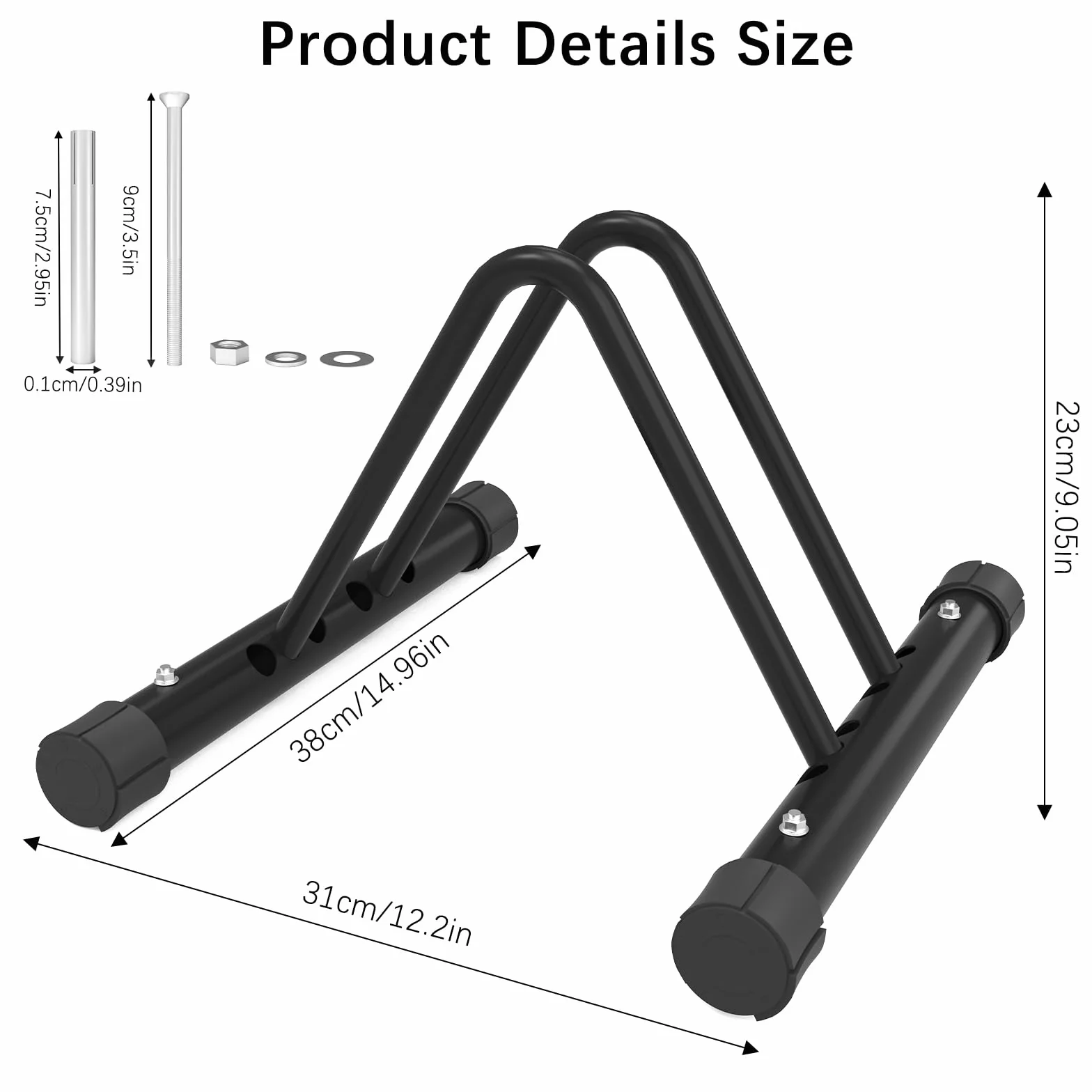 Rastrelliera Per Biciclette Wyxron Portabici Da Terra Acciaio Regolazione Distanza Montaggio Pavimento Parete