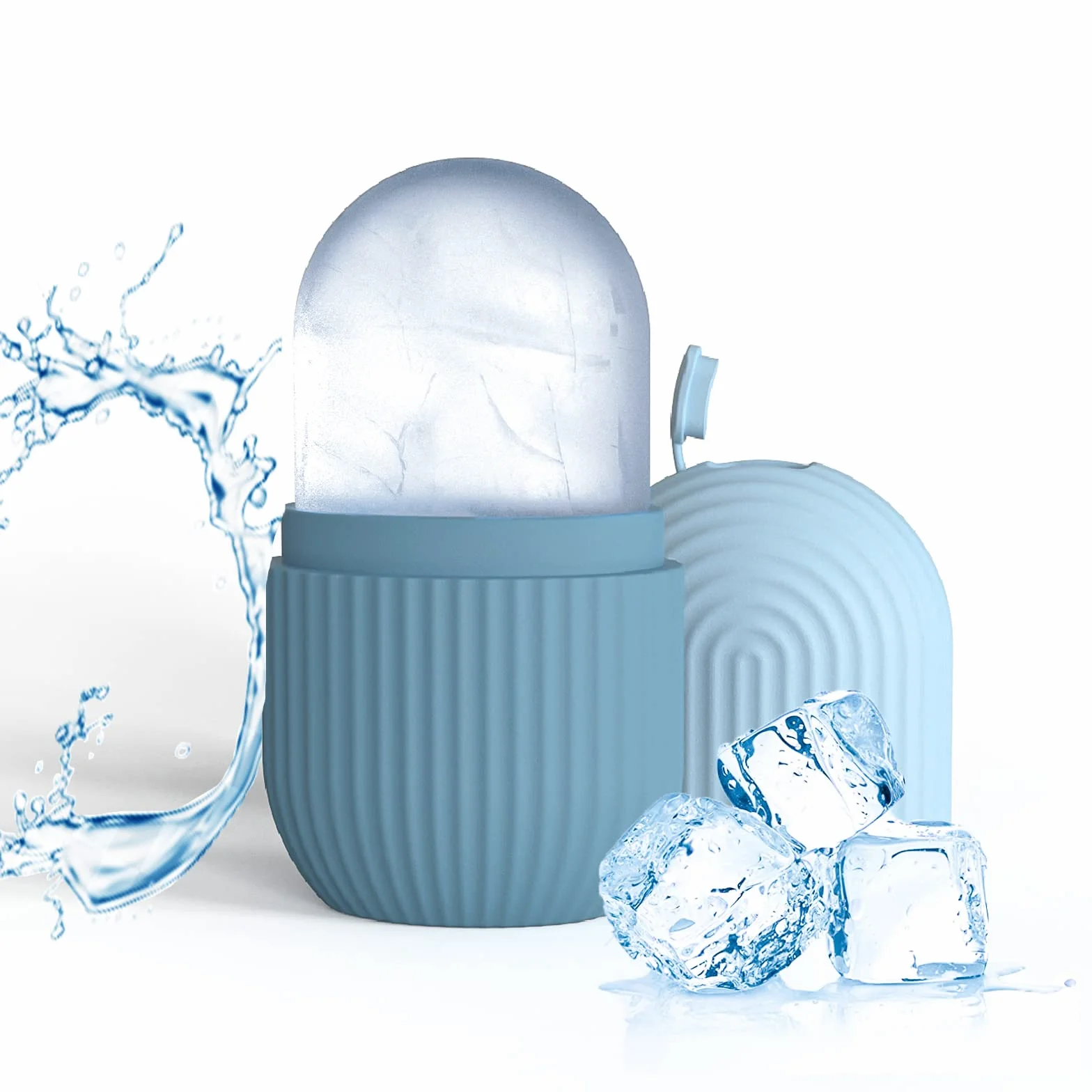 Joyeee rullo di ghiaccio facciale, Ice Roller, Eye Ice Massage Bellezza del viso Cura della pelle per Restringe i pori, antirughe, riduce il gonfiore, migliora l'elasticità della pelle, azzurro