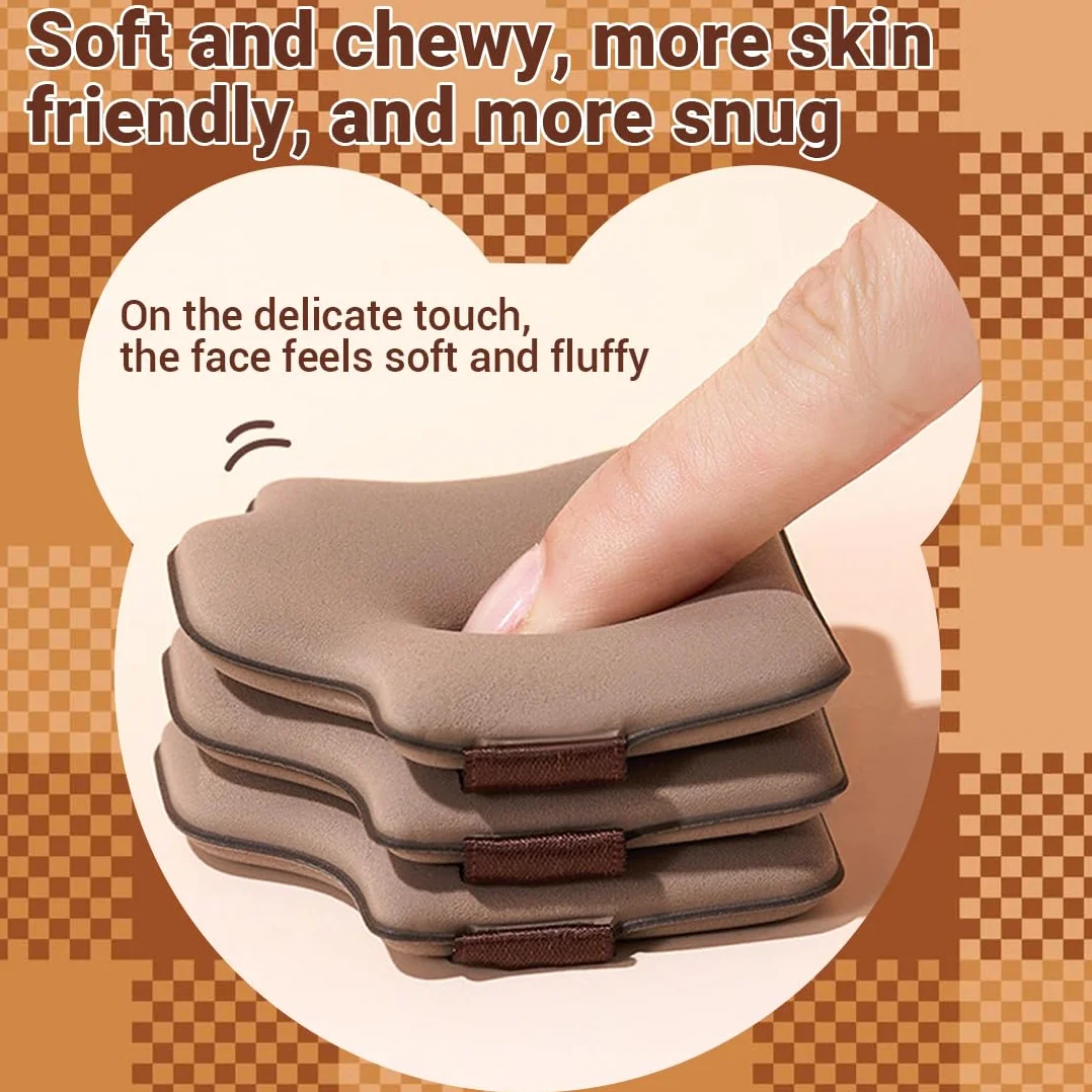 Piumini da Cipria, 6 pezzi, Chocolate powder puff, Wet and Dry Foundation Sponge Cushion Puffs, Tamponi per Cipria, Adatto per Cipria, Fondotinta, Blending, Concealer, per il Corpo Morbido