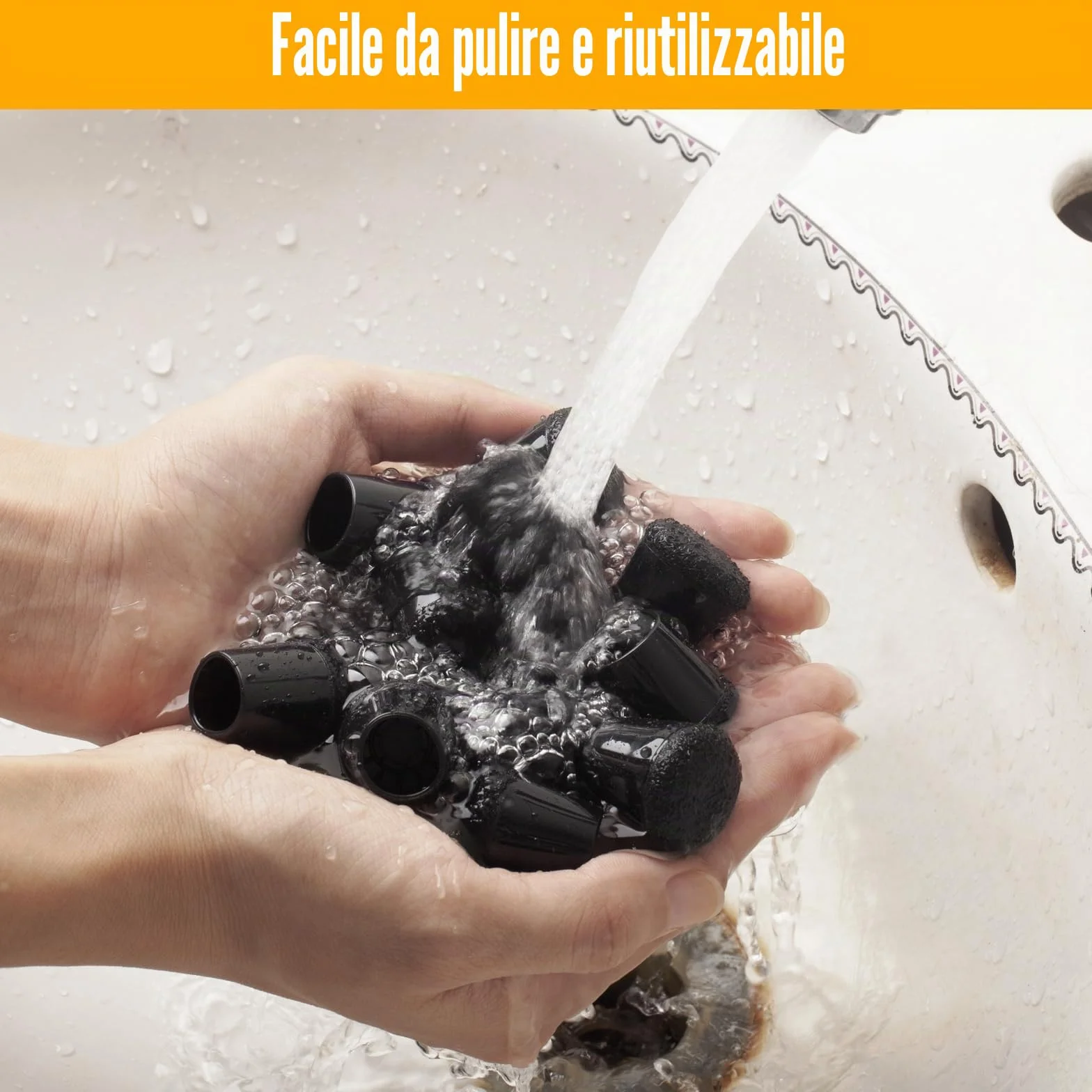 Tappi per Sedie 14-20mm Gommini TPR con Feltrini Protezioni Gambe Mobili Nero