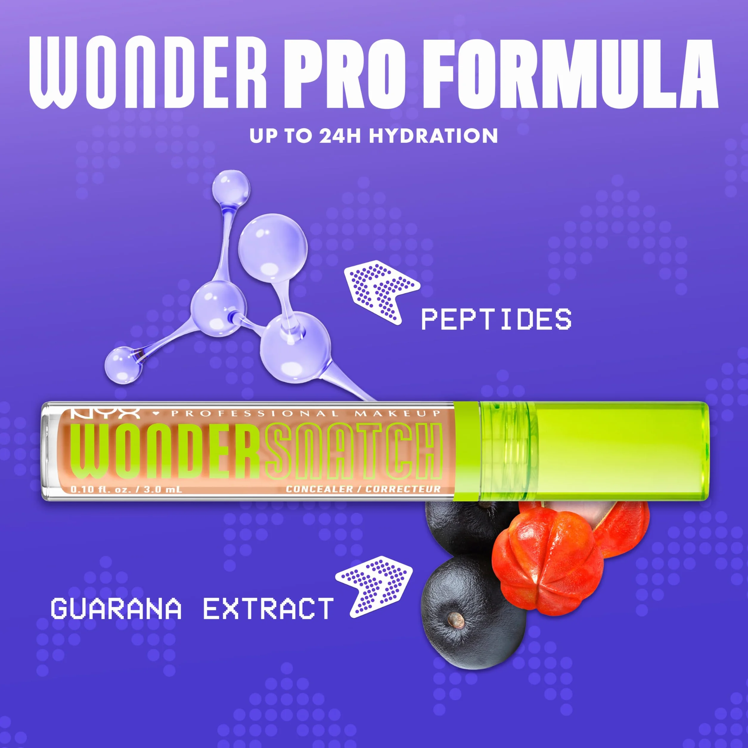 NYX Professional Makeup Wonder Snatch Concealer, Liquid Concealer, Up to 24h Hydration, Waterproof Wear, Neutral Beige, 3 ml
