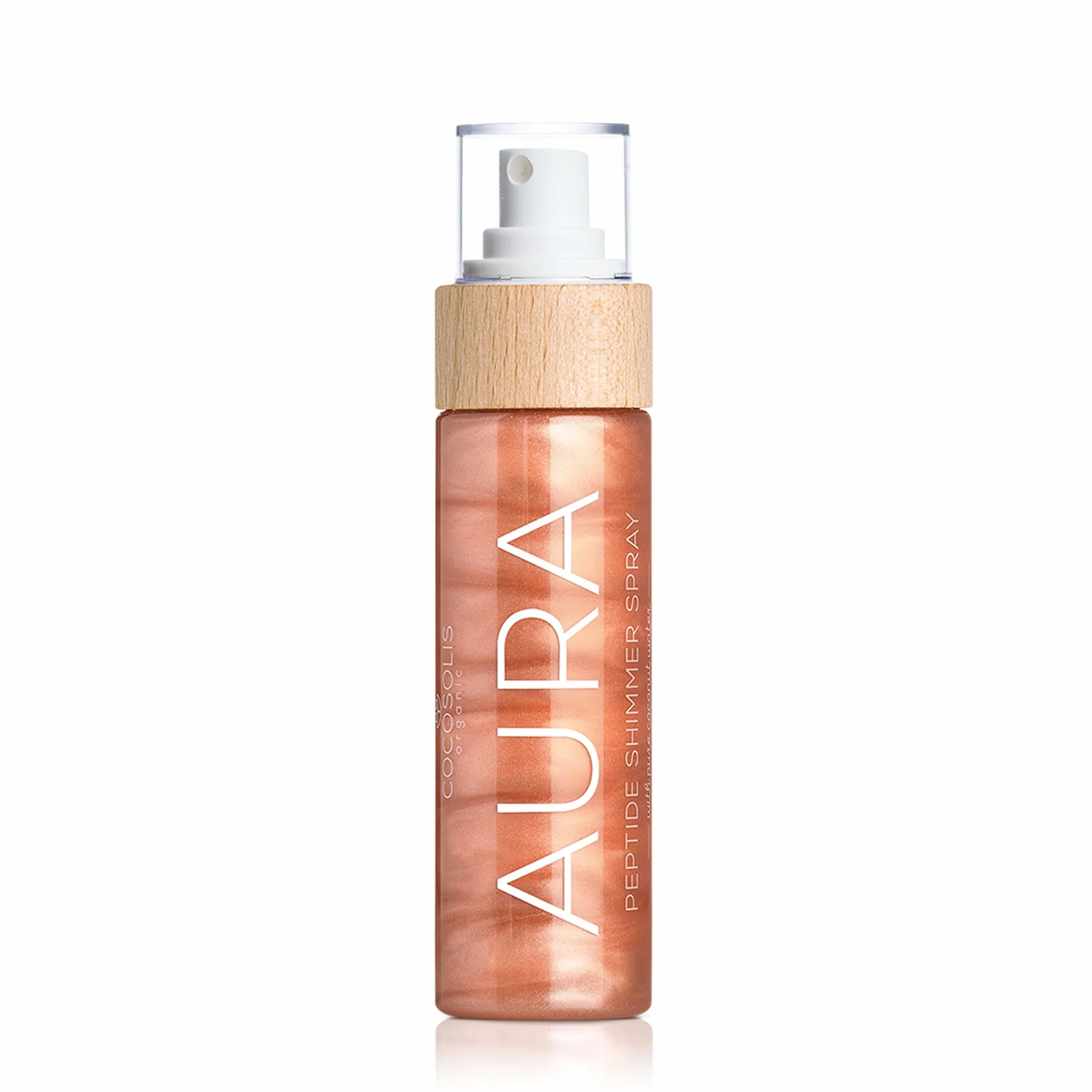 COCOSOLIS Aura Peptide Spray Illuminante con Brillantini - Spray Illuminante Naturale con Peptidi per Viso, Corpo e Capelli