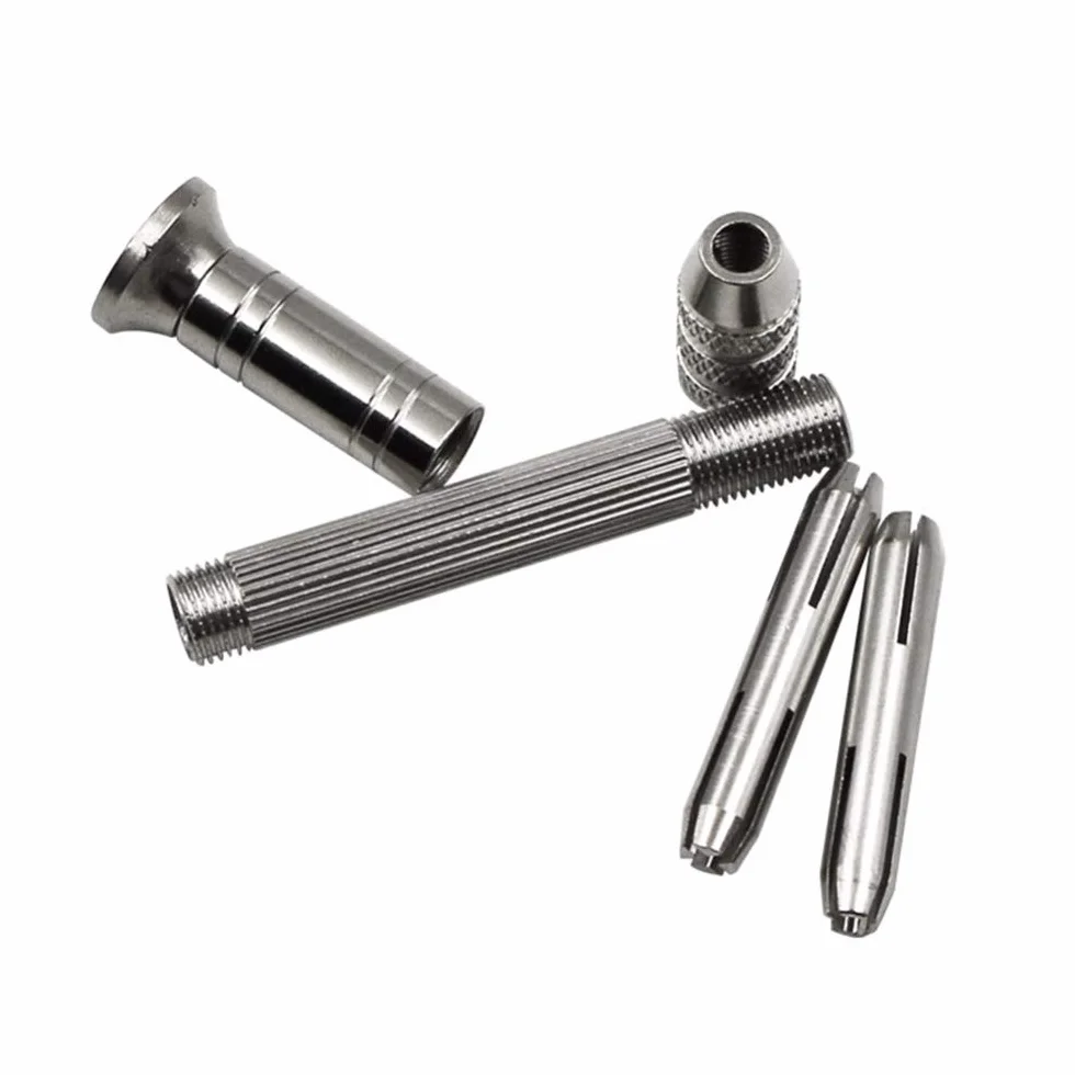 Trapano a Mano in Alluminio con Mandrino Keyless + 10 Pz Punte per Legno