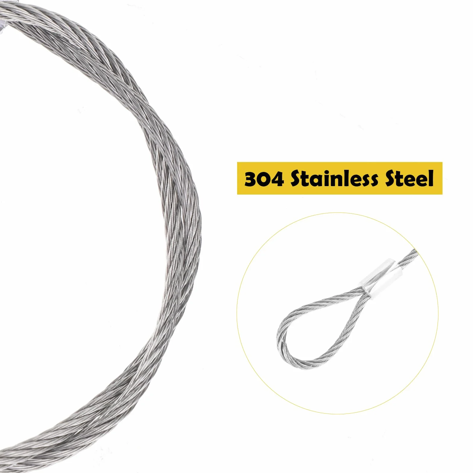 Cavo di sicurezza antifurto per bagagli 31 cm 15 mm acciaio rivestito flessibile doppio anello