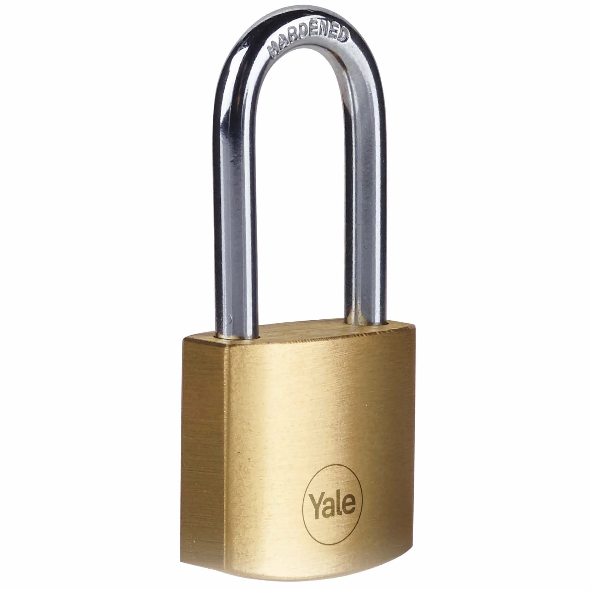 Yale Lucchetto in ottone Y110B/30/132/1 corpo 30mm arco lungo acciaio 3 chiavi