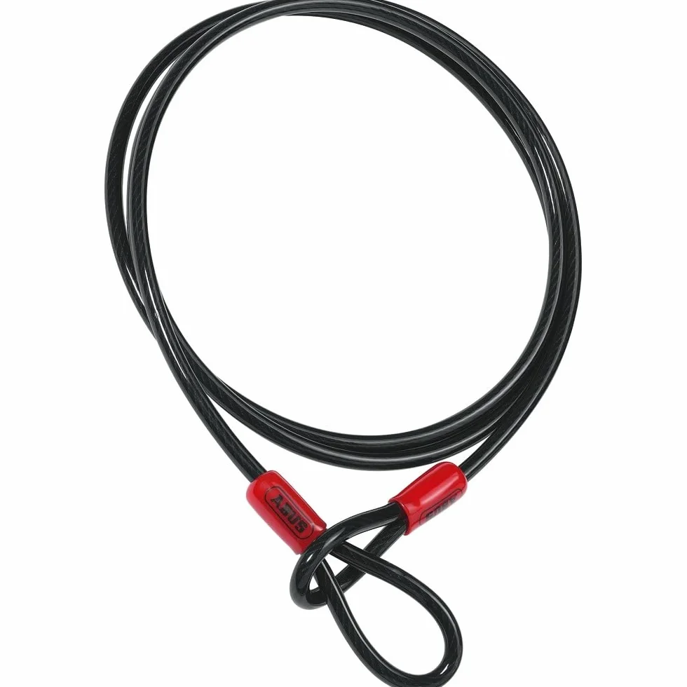 ABUS Cobra 8 loop cable cavo in acciaio rivestito in plastica sicurezza per biciclette e moto 2,5 metri 8 mm nero
