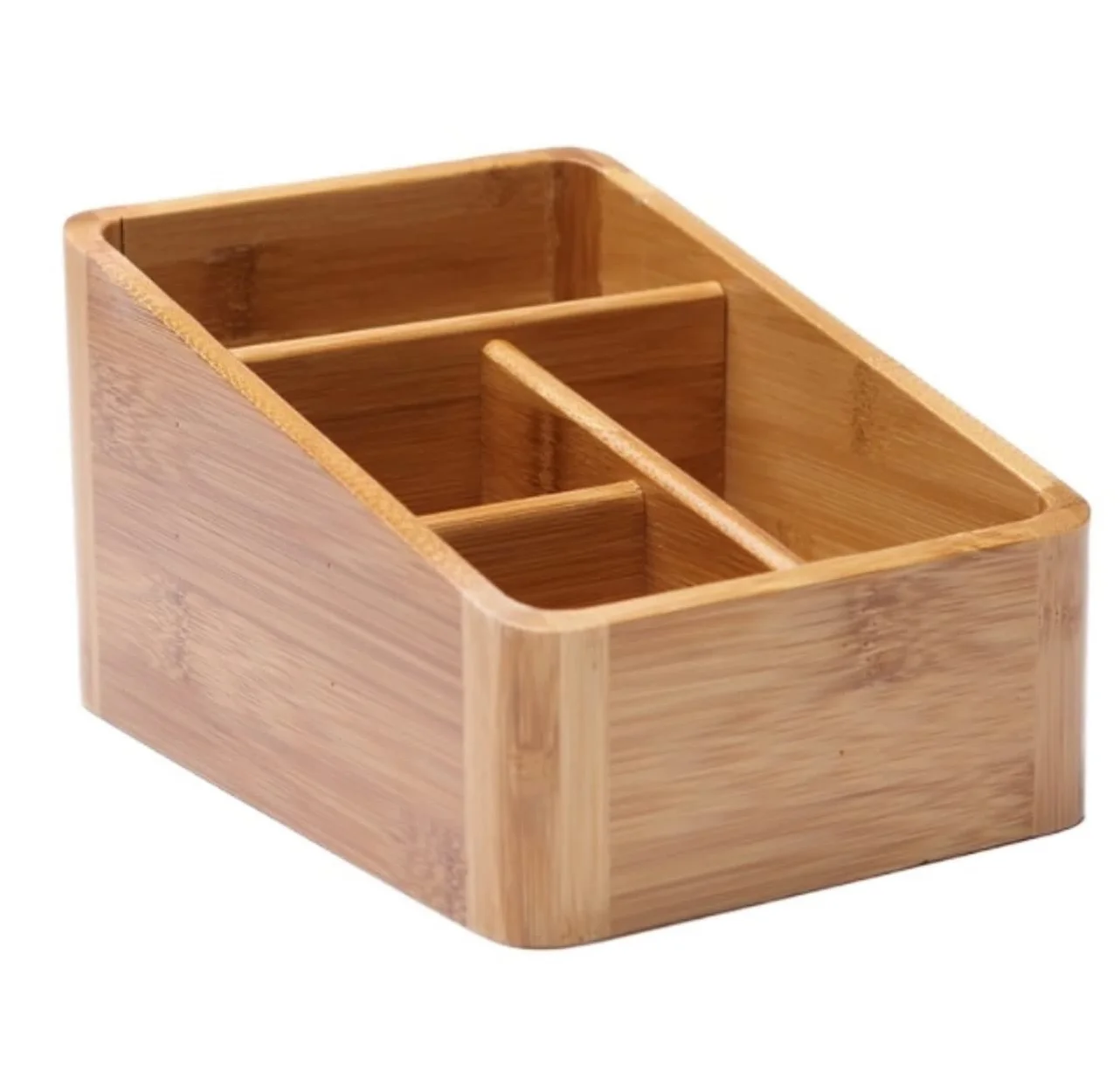 Porta Trucchi,Toeletta Scatola di Immagazzinaggio Cosmetica in bambù per Desktop Articoli Vari Scatola Portaoggetti per Piccoli Oggetti Organizzatore per Trucchi Multifunzione