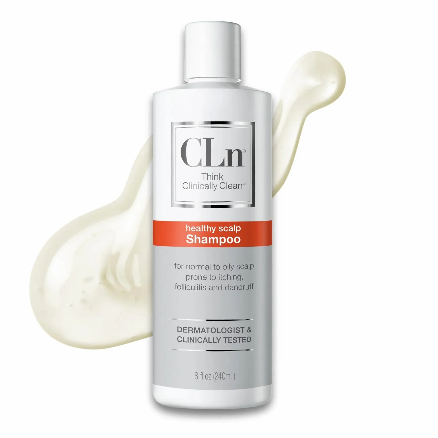 CLn Shampoo - Shampoo per Scalp Prone a Follicolite, Dermatite, Dandruff, Prurito e Forfora (8 fl oz) di CLn