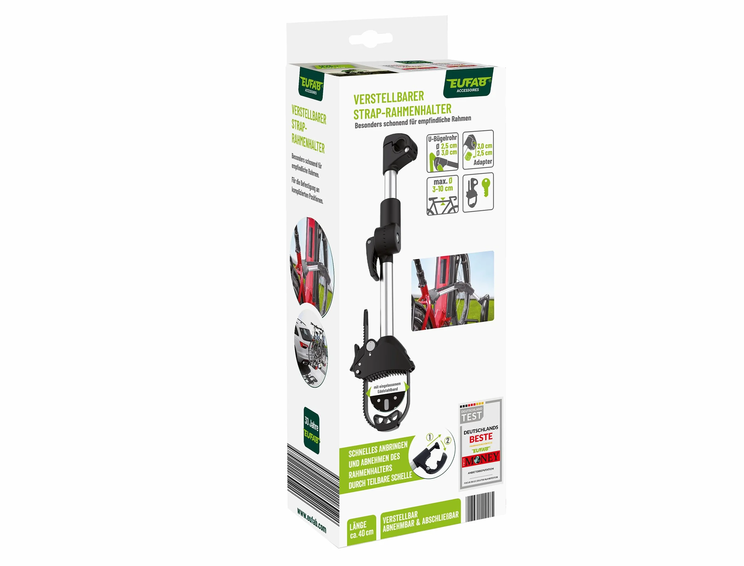 EUFAB 11248 Supporto per telaio regolabile 40 cm nero argento
