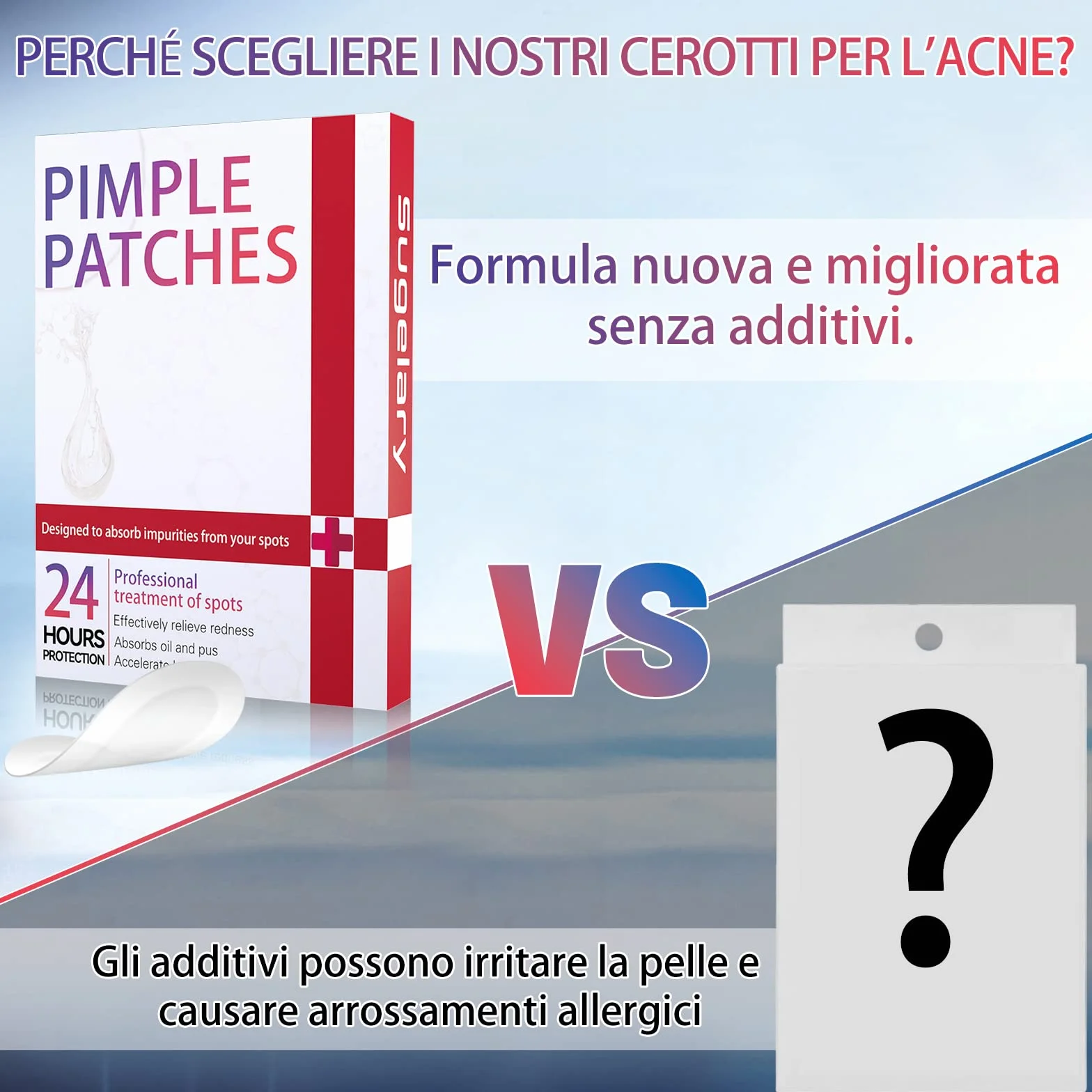 252 Pcs Cerotti Brufoli, 2 In 1 Giorno e Notte Uso Invisibile Naturale Idrocolloide Patch Brufoli, Hydrocolloid Acne Pimple Patch per Il Viso