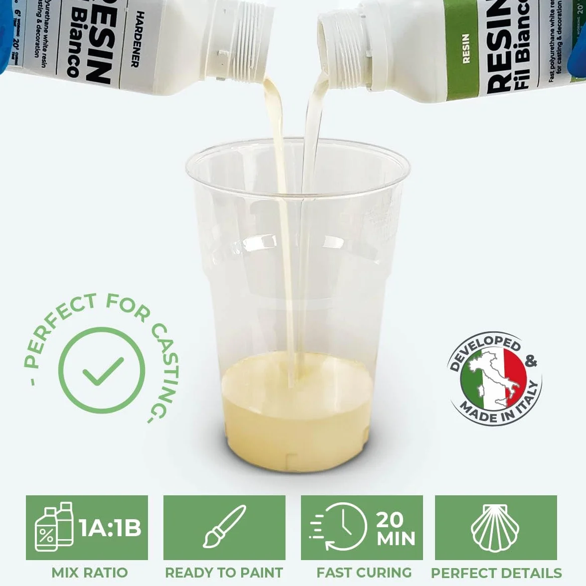 Resina Poliuretanica Bianca 1:1 FIL BIANCO Szybkoutwardzalna 2 kg