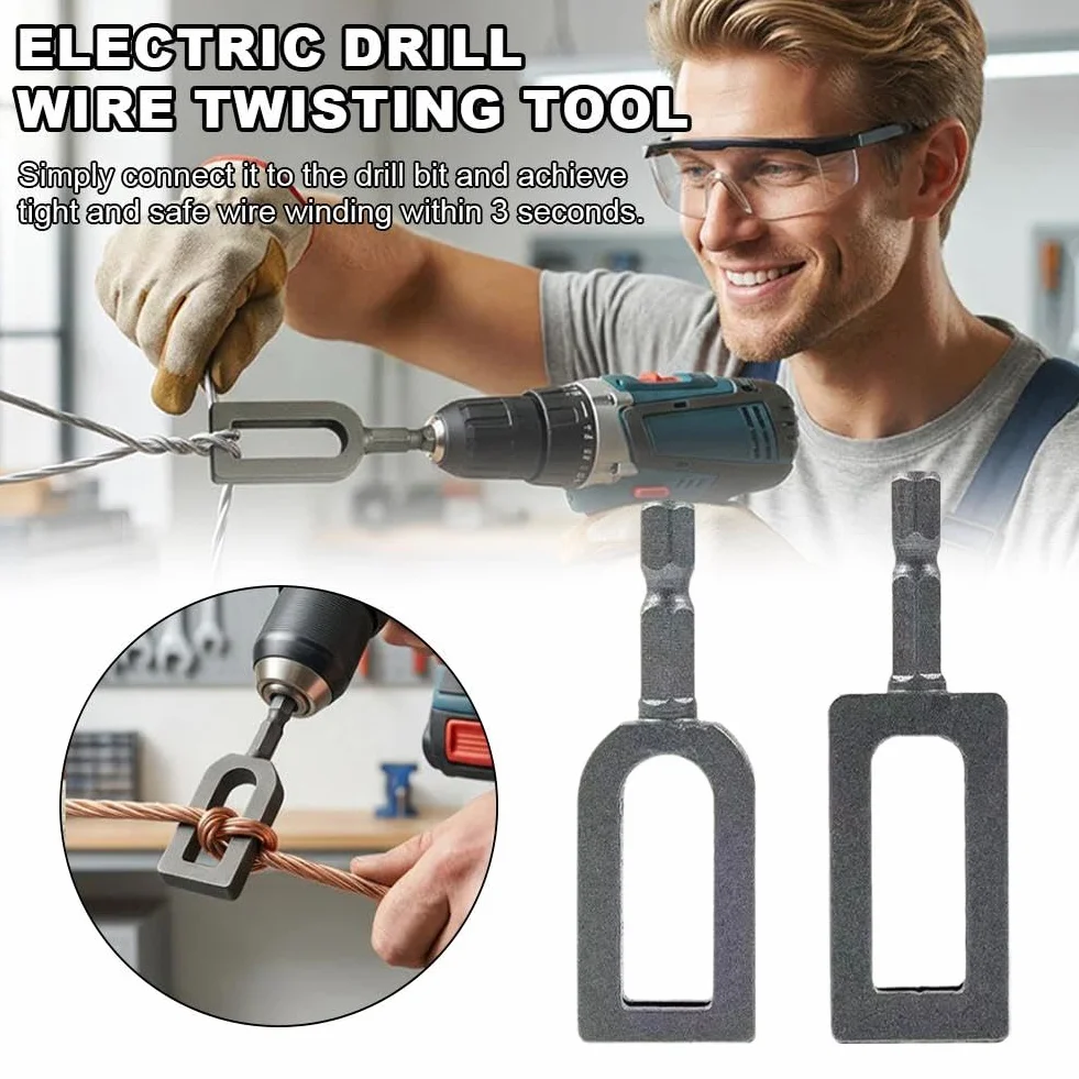 Attorcigliatore per filo di ferro con gambo esagonale 1/4 pollice 6 mm multifunzionale