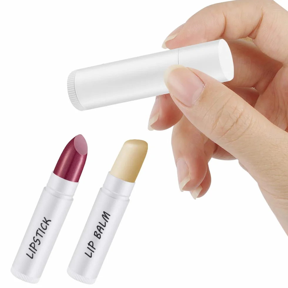 Dadabig 50 Pezzi 5g Tubo Vuoto di Balsamo per Labbra Stick Labbra Lip Gloss Contenitori Vuoti per Rossetto Lip Balsamo Lip Gloss,(Bianco)