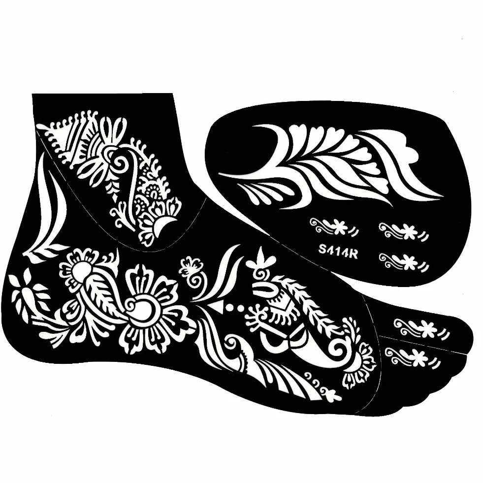 Just Fox – Henna Tattoo Stencil per il piede destro o sinistro