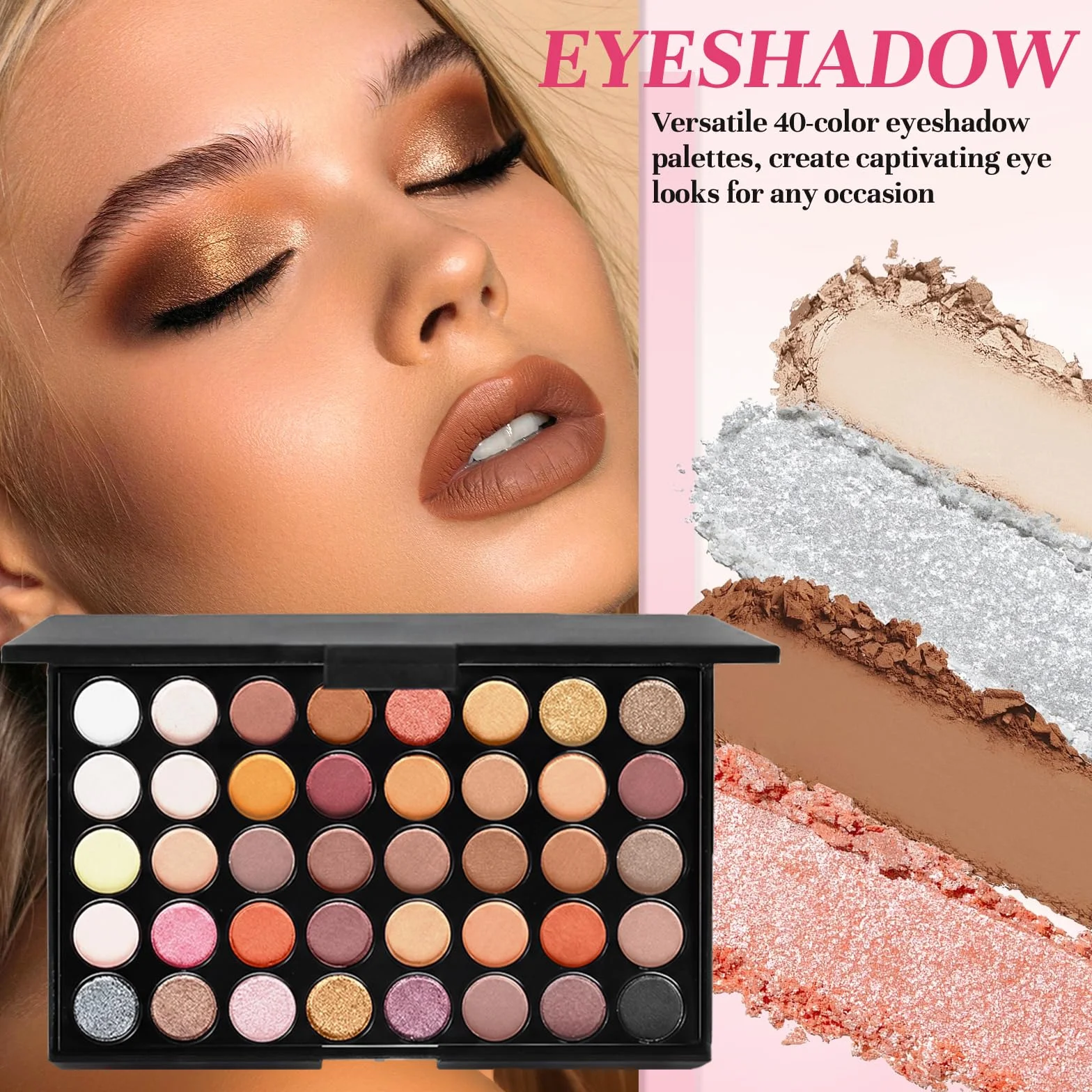 Kit Trucco Make Up Completo, Set Trucchi Donna, Cofanetto Regalo Makeup per Ragazza Adolescente, Include Portatile Palette, Ombretto, Rossetti, Eyeliner, Mascara, Sopracciglia e Borsa per il trucco