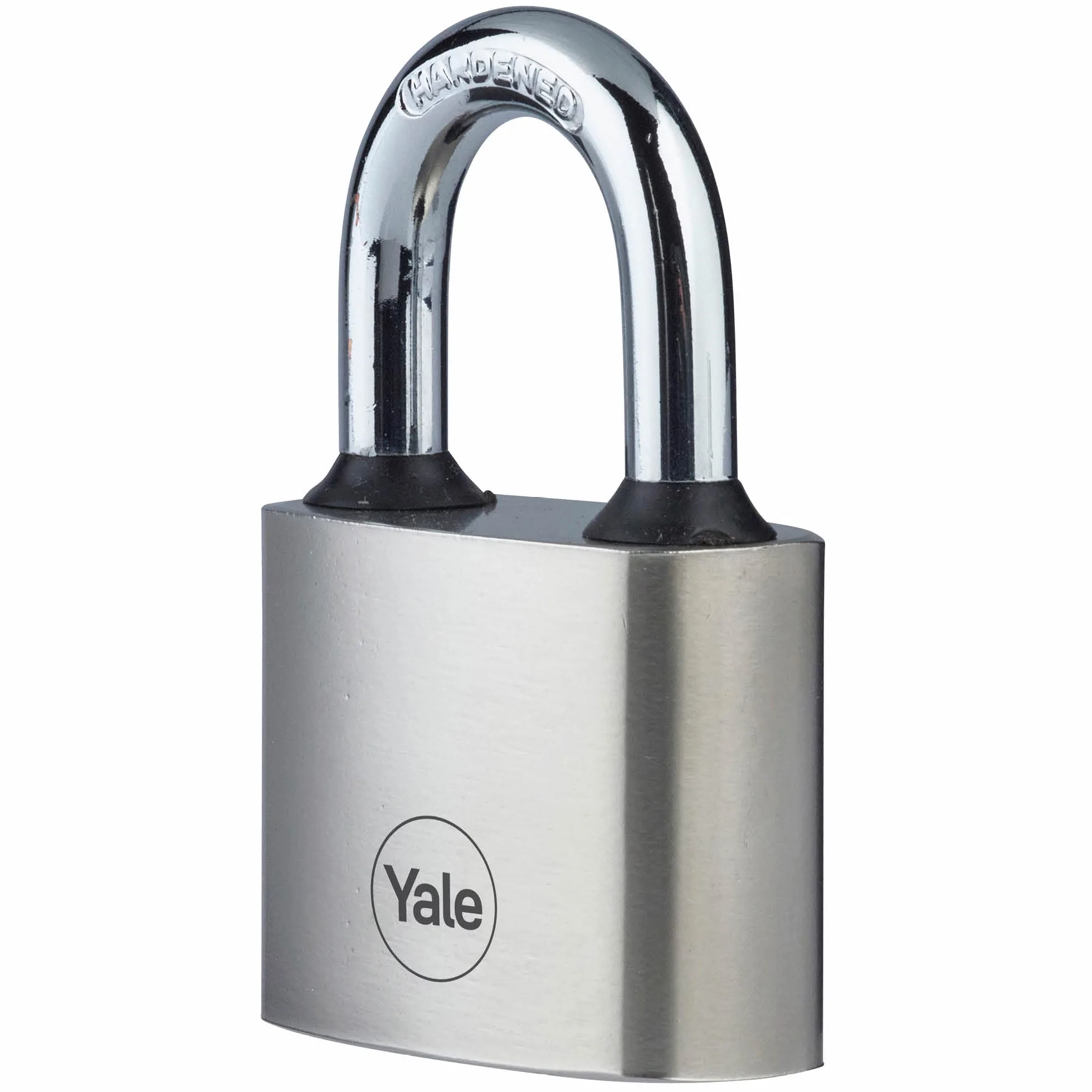 Yale Y112/40/124/1 Lucchetto Argento 40 mm Arco Acciaio Temprato Meccanismo a Disco Doppio Blocco Resistente Corrosione