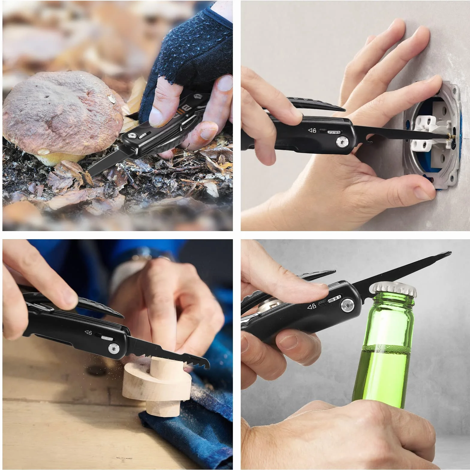 BIIB 12 in 1 Multitool Gadget Utili, Regalo Uomo Compleanno, Attrezzo Multifunzione