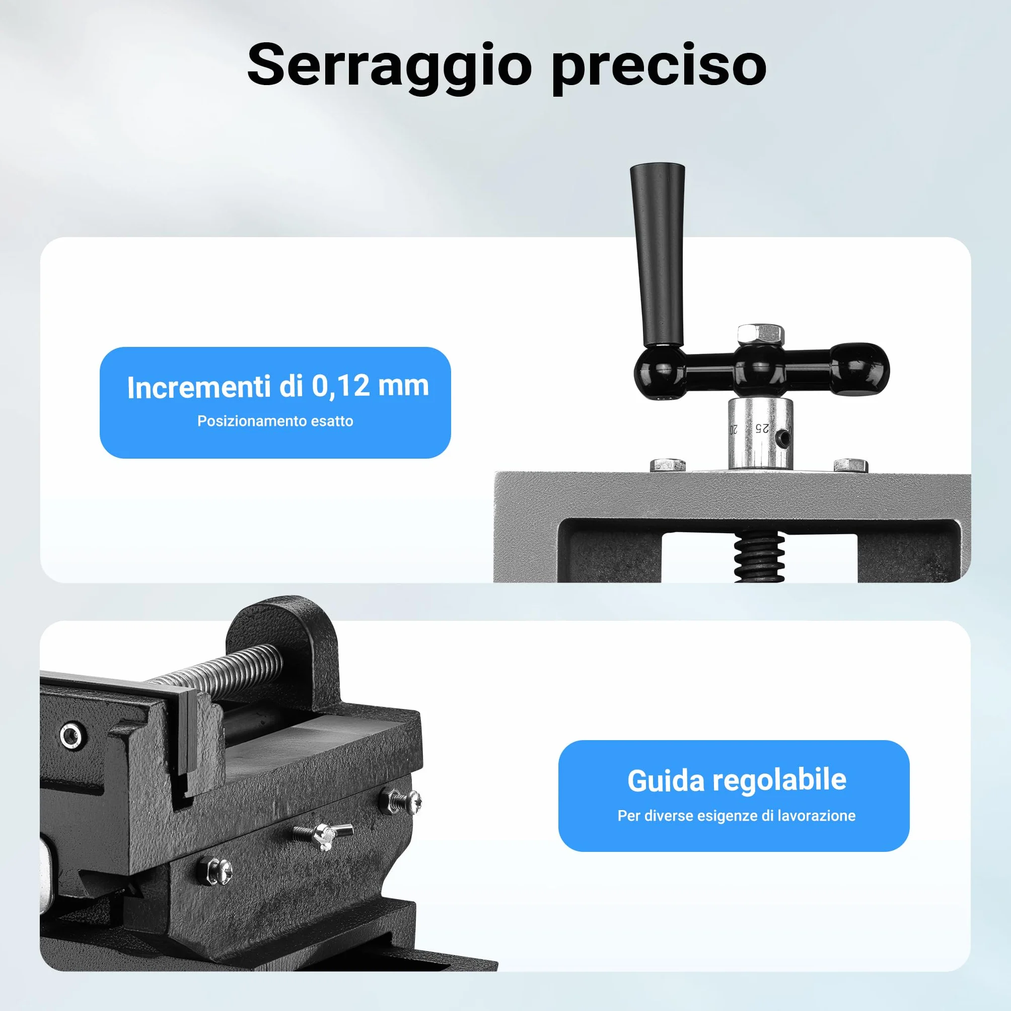 Morsa a croce per trapano 150mm a 2 assi X-Y per macchine trapani a colonna