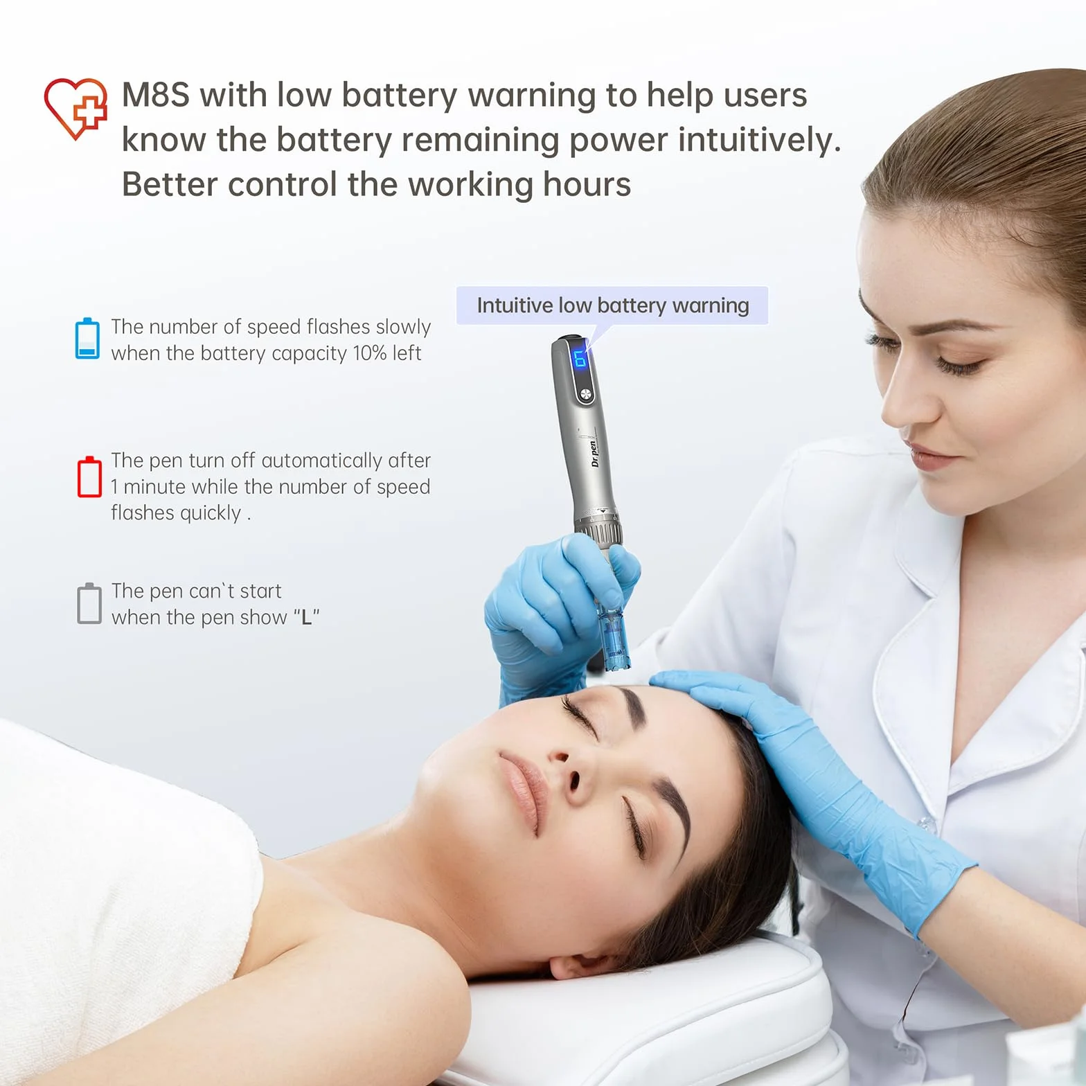 M8S Microneedling Pen Professional Wireless Dermapen with 22 Replacement Cartridges Needles 6 Speeds Adjustable Micro Needling Microneedle Machine for Skin Care M8SKIT-UK