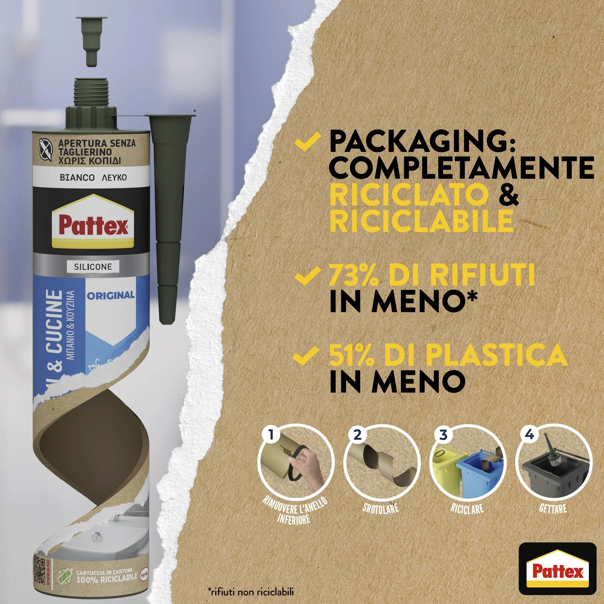 Pattex Siliconi Sigillante Bianco Henkel
